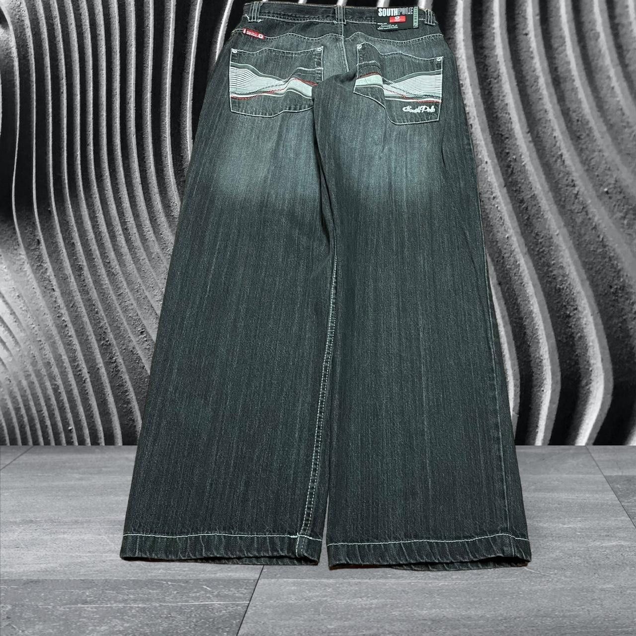 image of Y2K Grail Southpole Baggy Wide Leg Faded Black Jeans, Men's (Size 34)