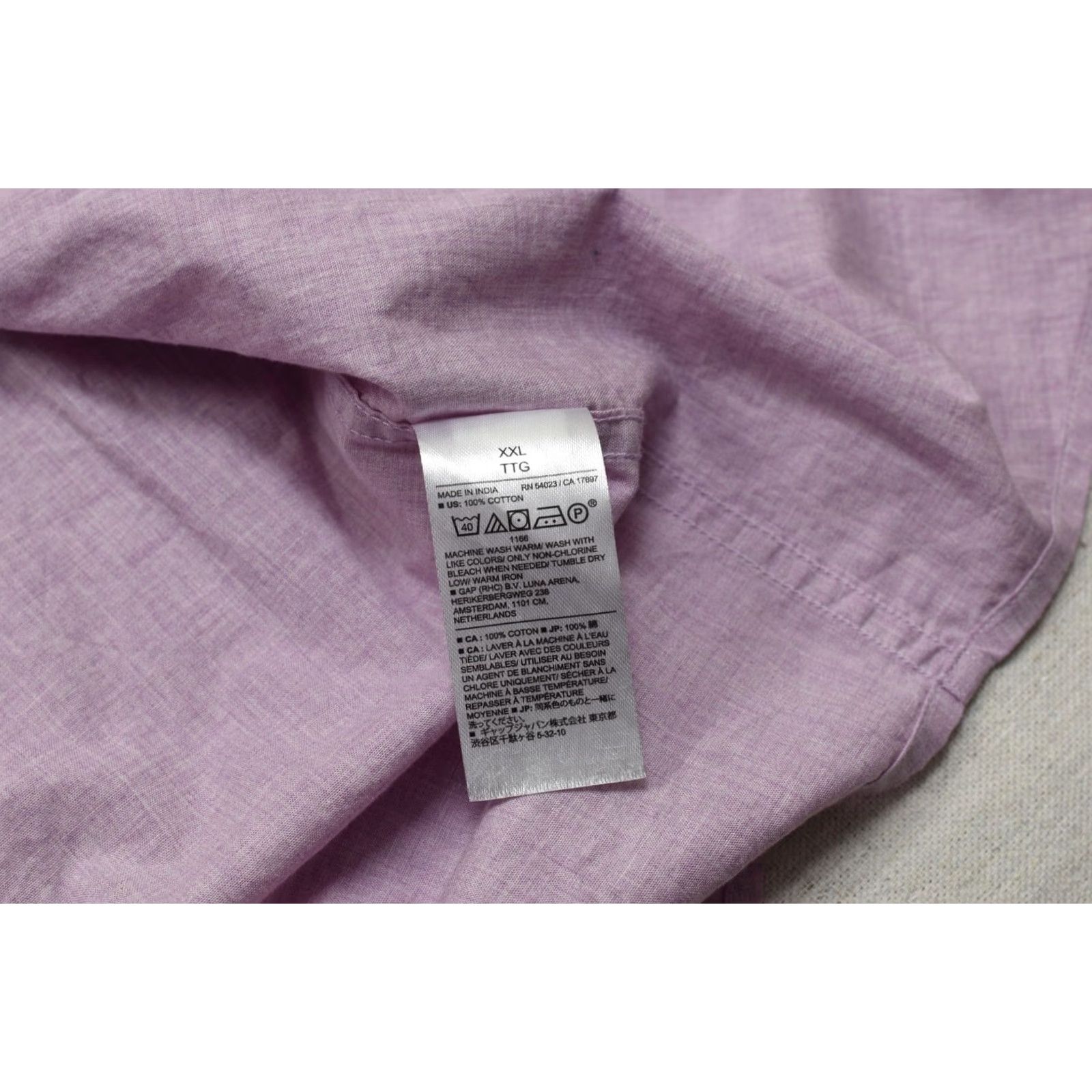 Banana Republic Banana Republic Untucked Fit XXL Purple Cotton Button Down Long Sleeve Shirt Mens Size US XXL / EU 58 / 5 - 4 Thumbnail