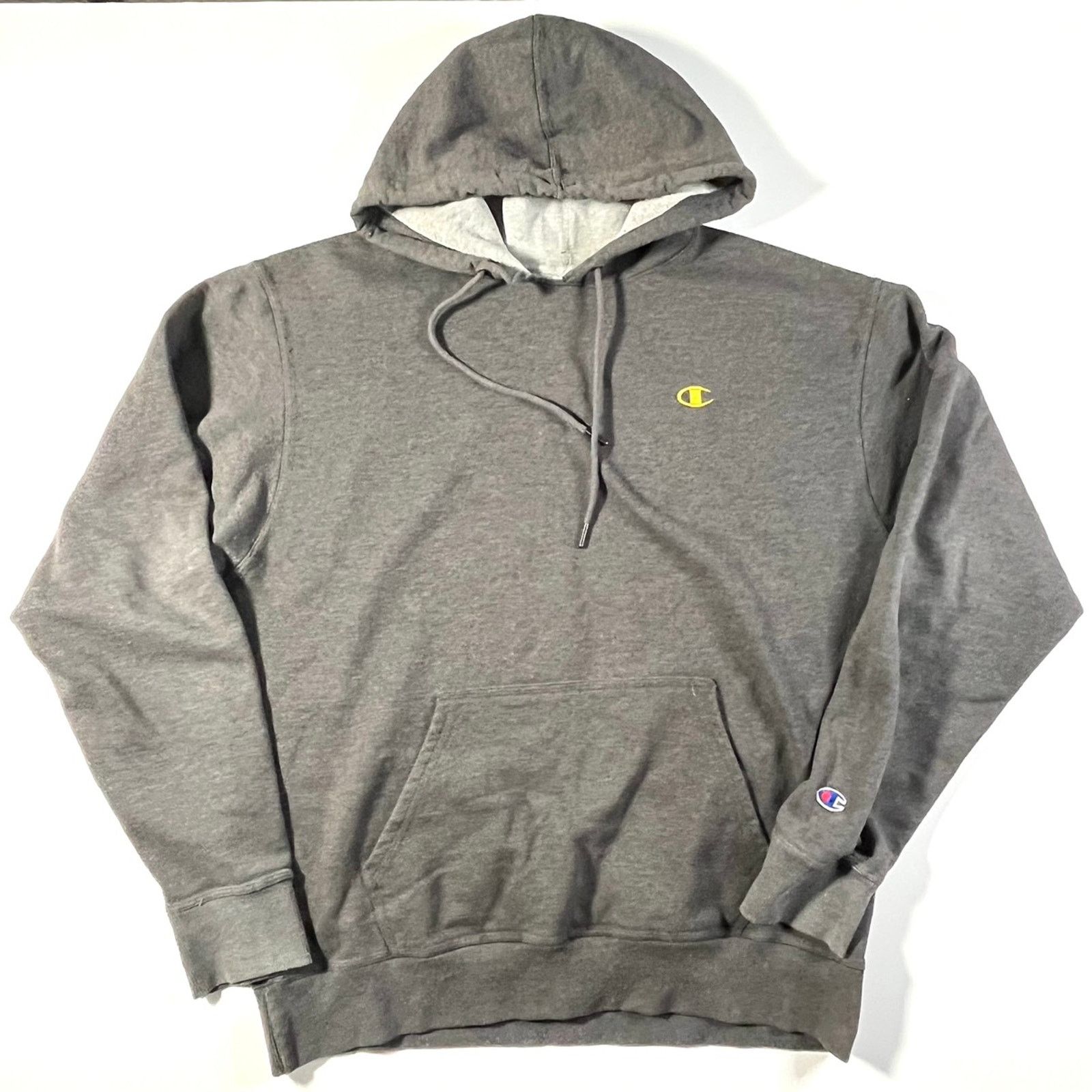 Champion Hype Streetwear 2000 s Champion Small Logo Pullover Hoodie Gray XL Grailed