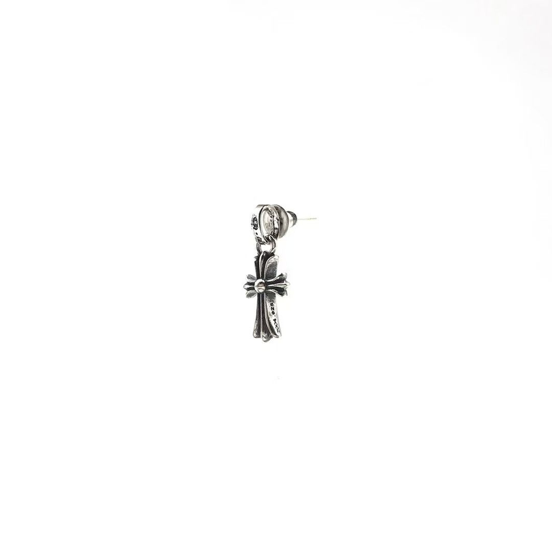 Chrome Hearts Chrome Hearts Silver Babyfat Cross Earring Drop Size ONE SIZE - 1 Thumbnail