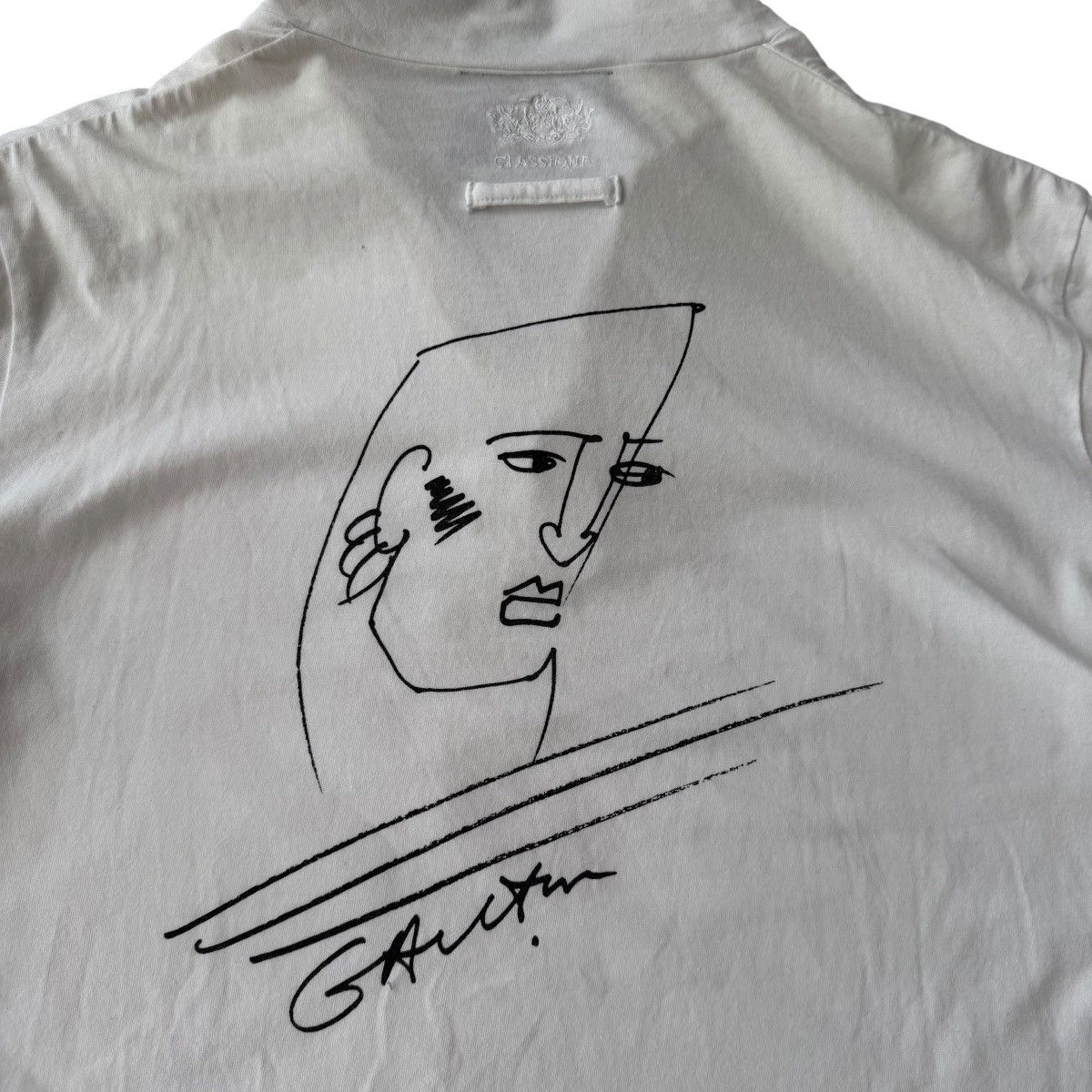 Jean Paul Gaultier Jean Paul Gaultier Graphic Polo Shirt White Size US S / EU 44-46 / 1 - 3 Thumbnail