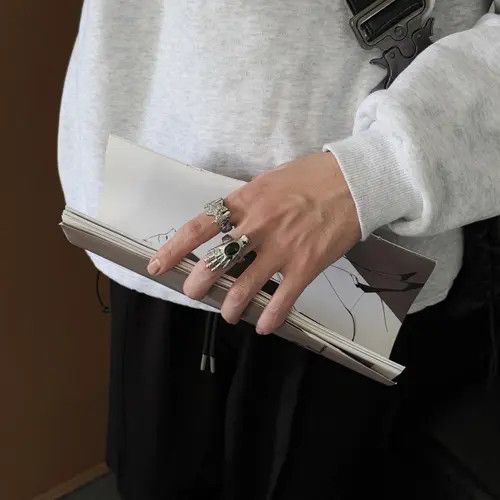 Jewelry Vibe Jewelry Rings Open Size Chrome Ring (Size 7-13) Size ONE SIZE - 1 Thumbnail