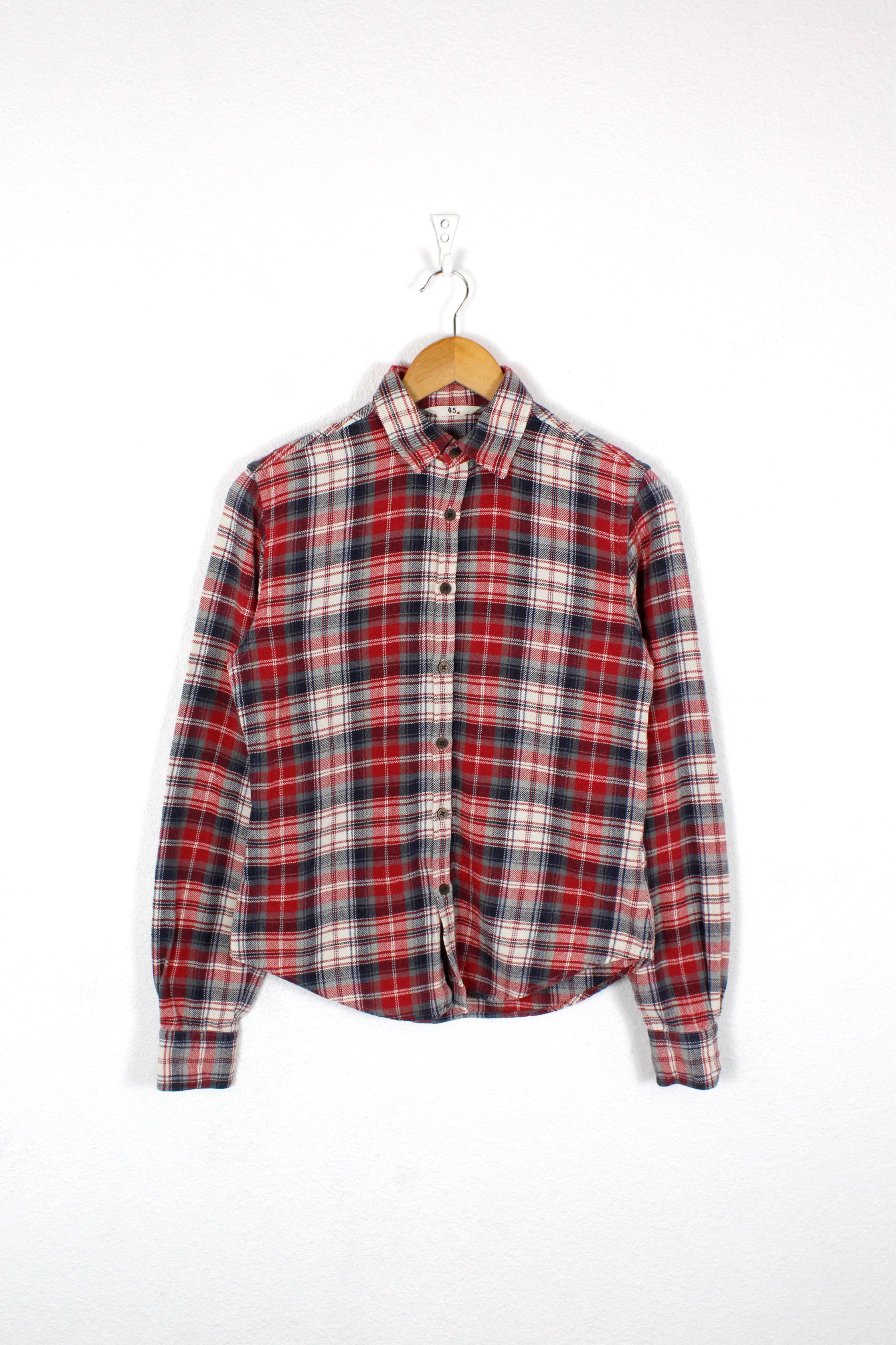 45rpm × Flannel × Japanese Brand 45rpm Buffalo Red Check Flannel Shirt 2 size Size M / US 6-8 / IT 42-44 - 1 Thumbnail