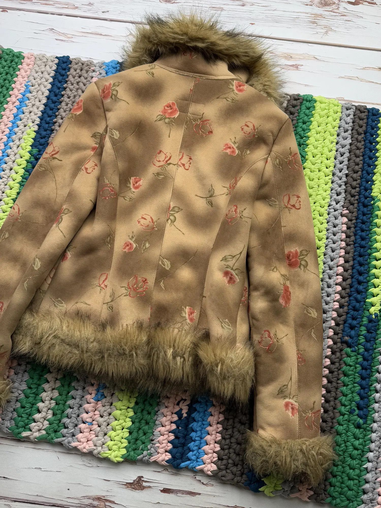 Japanese Brand Vintage Faux Sheepskin Coat (ET1)(D15) Size M / US 6-8 / IT 42-44 - 8 Thumbnail