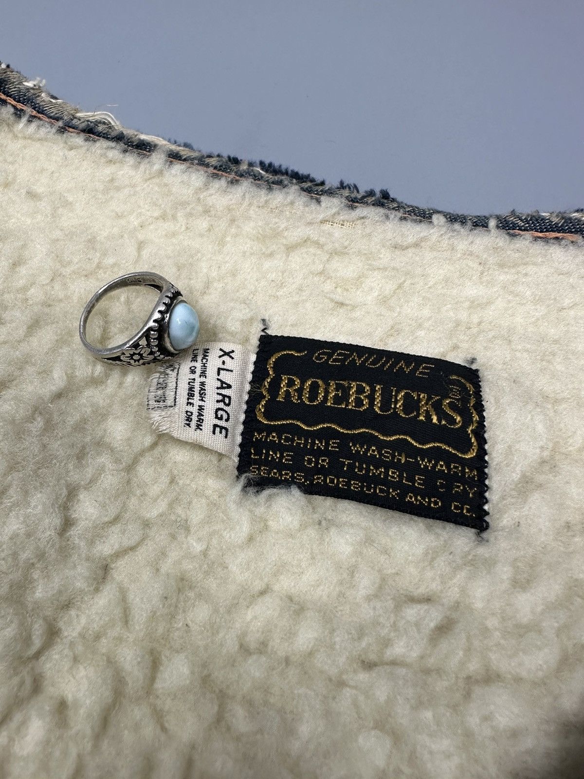 Vintage Vintage 80s Reobucks Sherpa Denim Vest Size US XL / EU 56 / 4 - 8 Thumbnail