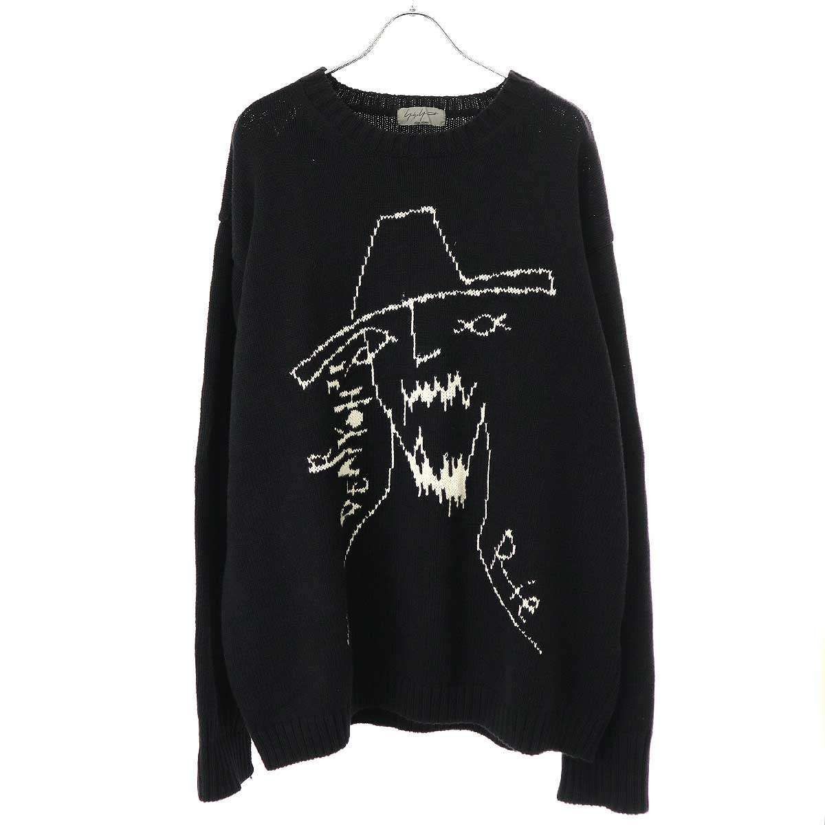 トップス 16AW yohji yamamoto POUR HOMME Knit Yohji Yamamoto Pour homme 16AW cotton jacquard knit