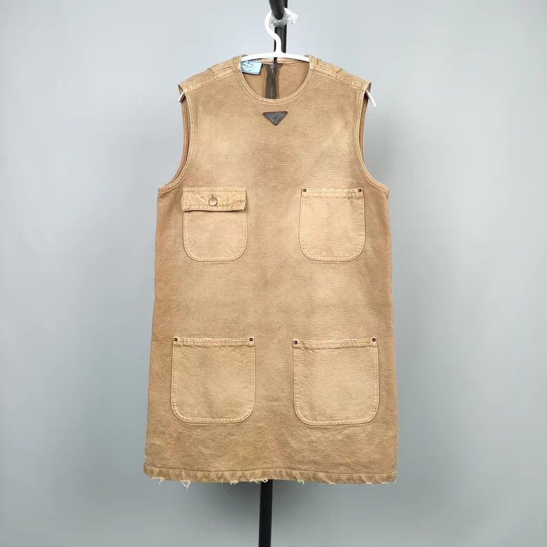 Prada Prada Vintage Denim Dress 38 - dmc Size US 38 / EU 54 - 1 Thumbnail