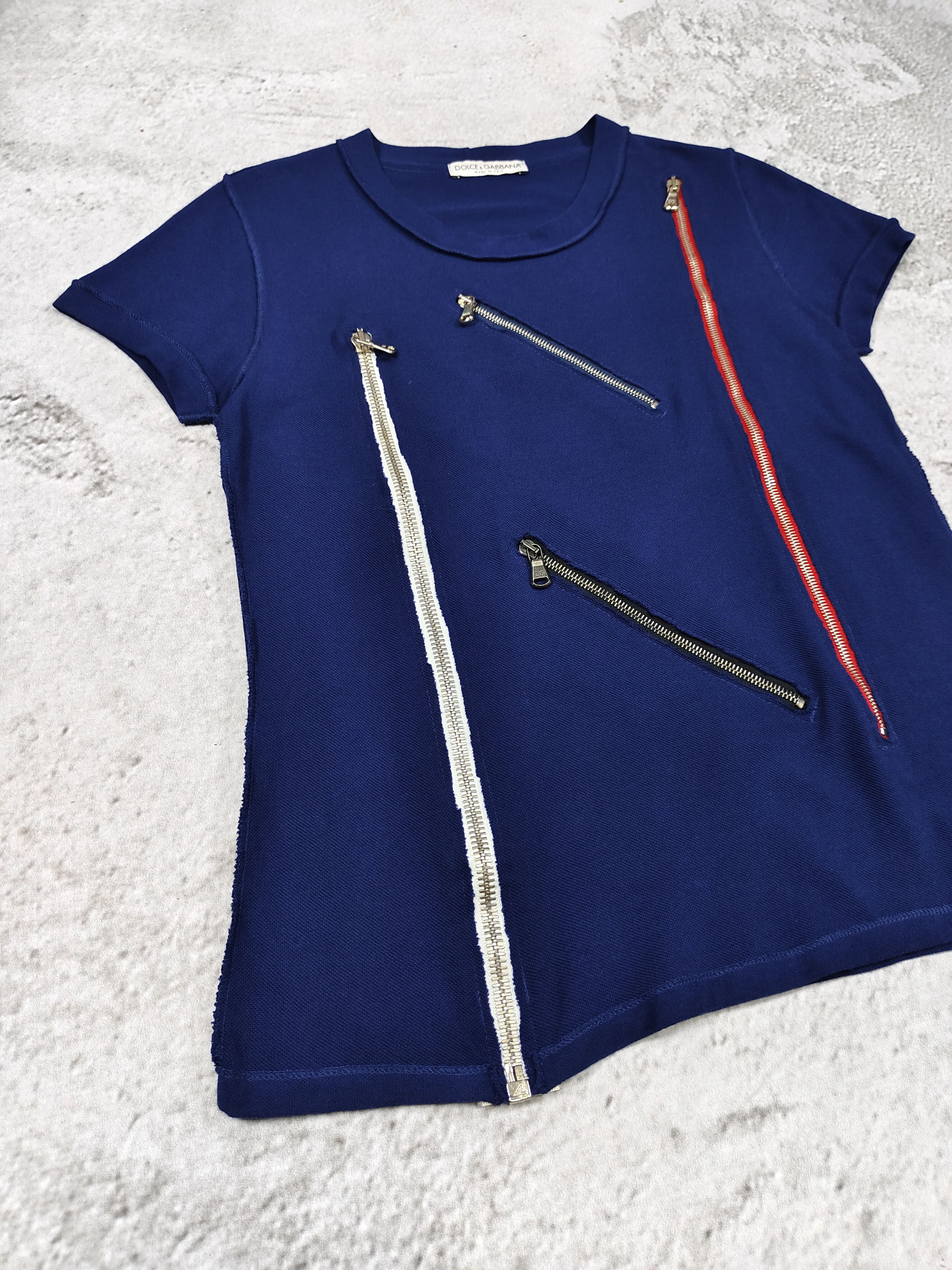 Dolce & Gabbana D&G- Inside Rebuild Multi Zip Punk Glam Rock Minimalis Tee Size M / US 6-8 / IT 42-44 - 8 Thumbnail