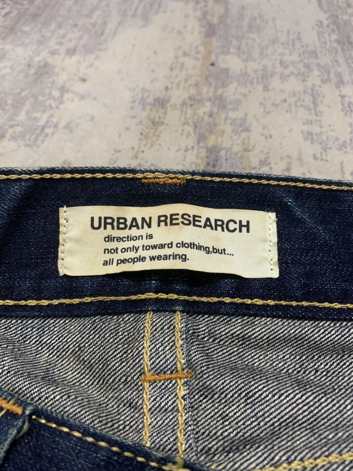 Japanese Brand Urban Research Safety Pin Custom Indigo Blue Denim Jeans Size US 33 - 11 Thumbnail