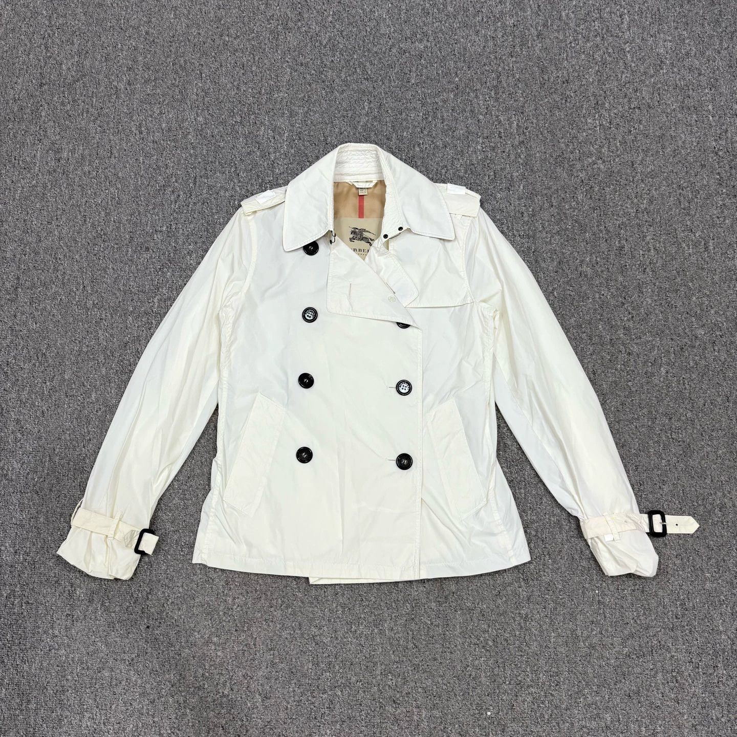 Burberry Burberry White Trench Coat Jacket Size US XS / EU 42 / 0 - 1 Thumbnail