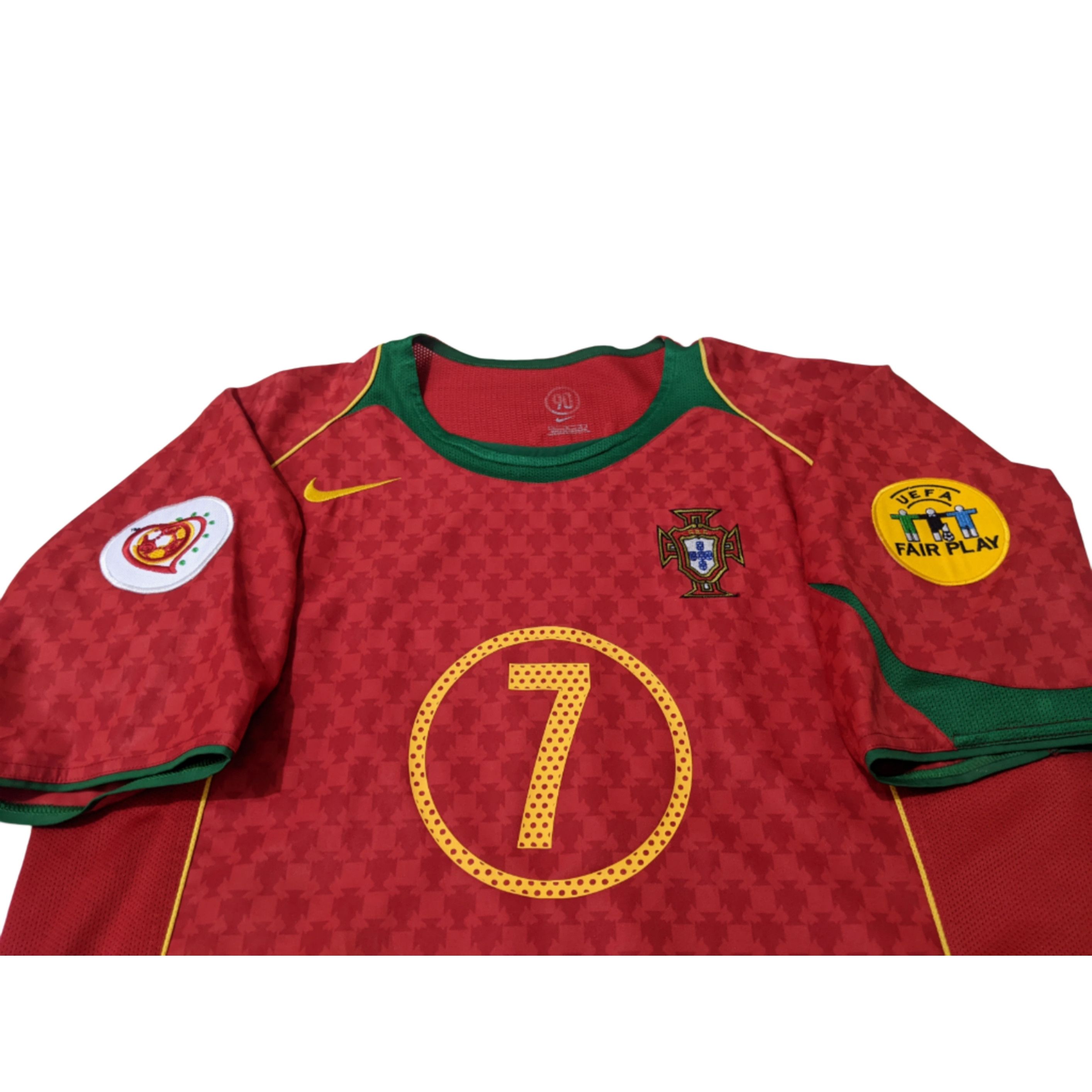 Nike Jersey Portugal euro 2004 home Luis figo football shirt Size US L / EU 52-54 / 3 - 11 Thumbnail