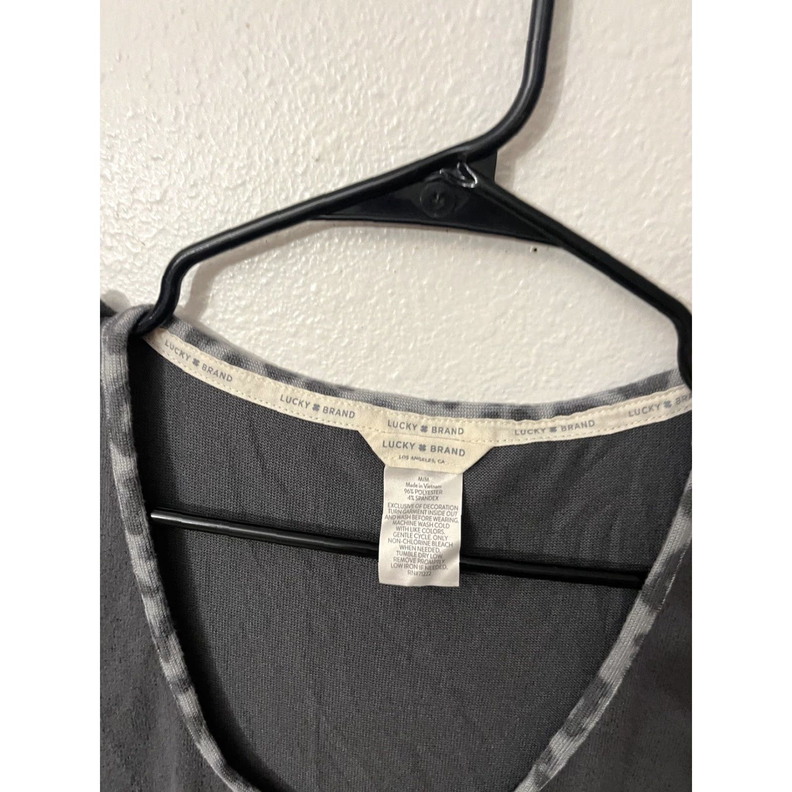 Lucky Brand VINTAGE Lucky Brand Sleepshirt Medium Gray Tank Tee Lounge Womens Stars Size M / US 6-8 / IT 42-44 - 2 Thumbnail