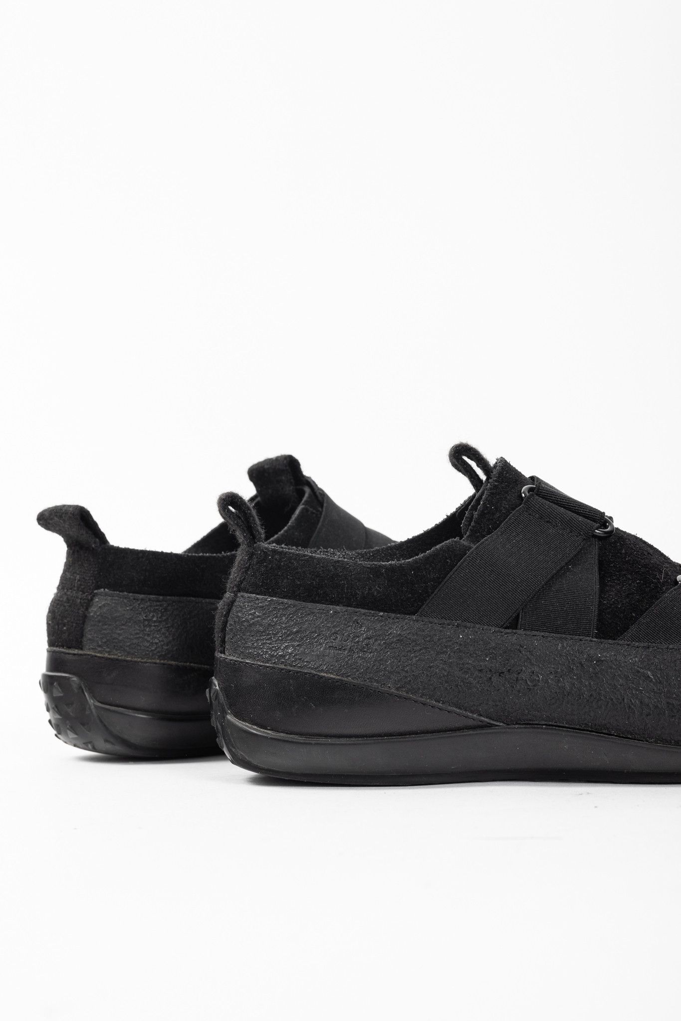 Gucci Gucci Black Suede & Leather Elastic Slip-On Sneakers Size US 6.5 / IT 36.5 - 8 Thumbnail