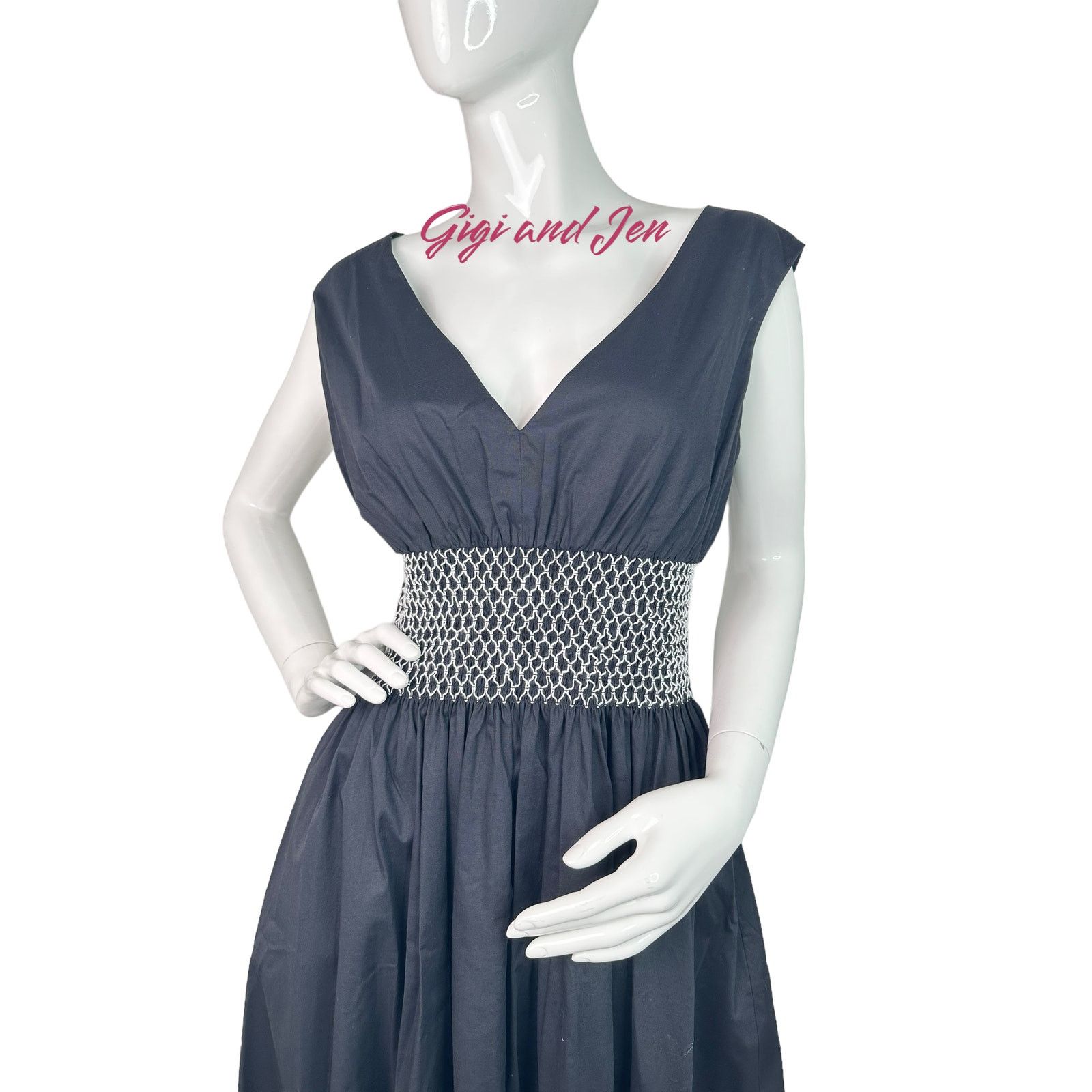 Kate Spade Kate Spade Poplin V-neck Dress Small in Black Size S / US 4 / IT 40 - 11 Thumbnail