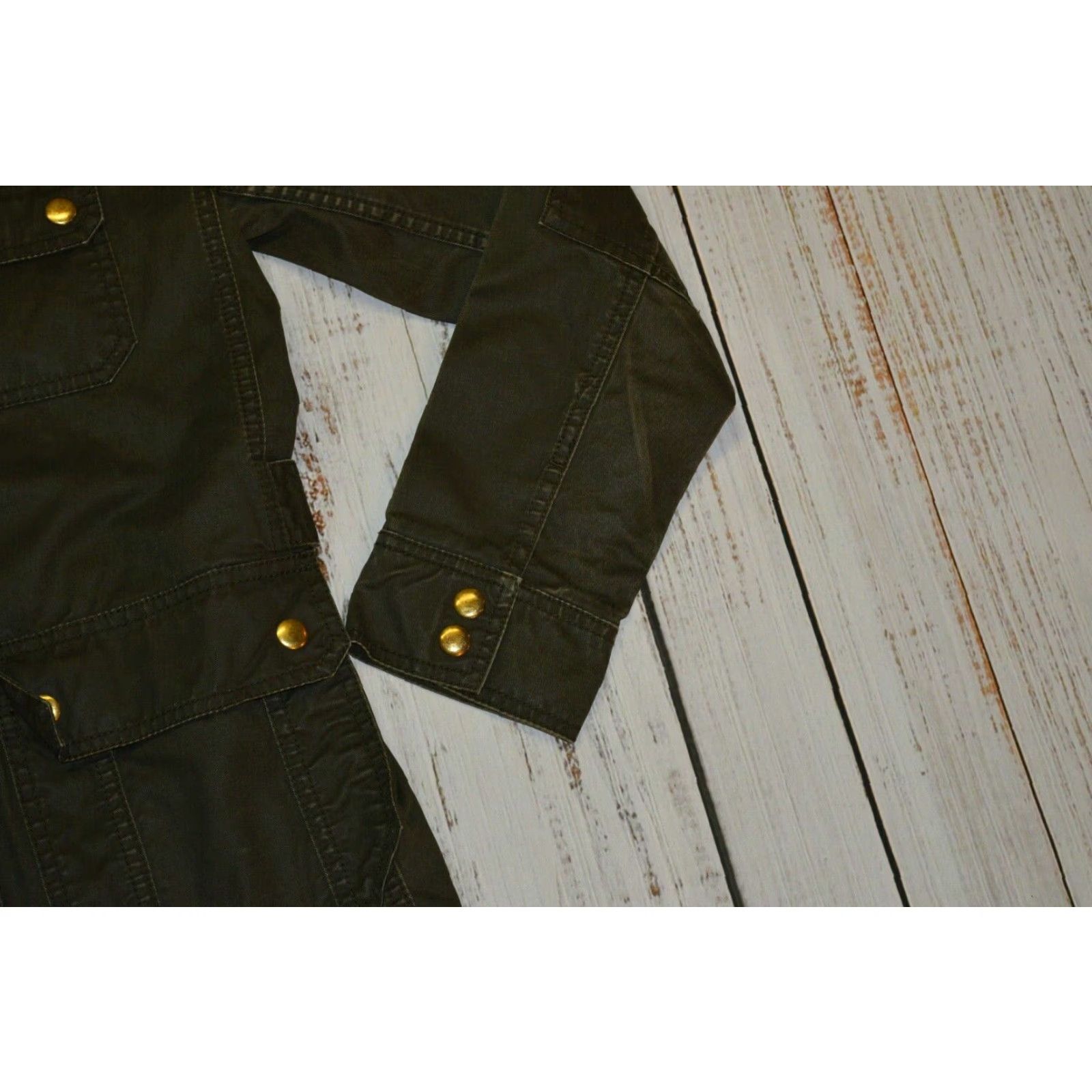 J.Crew J.CREW Downtown Field Jacket Coat S Olive Waxed Relaxed Boyfriend Womens Jacket Size S / US 4 / IT 40 - 2 Thumbnail