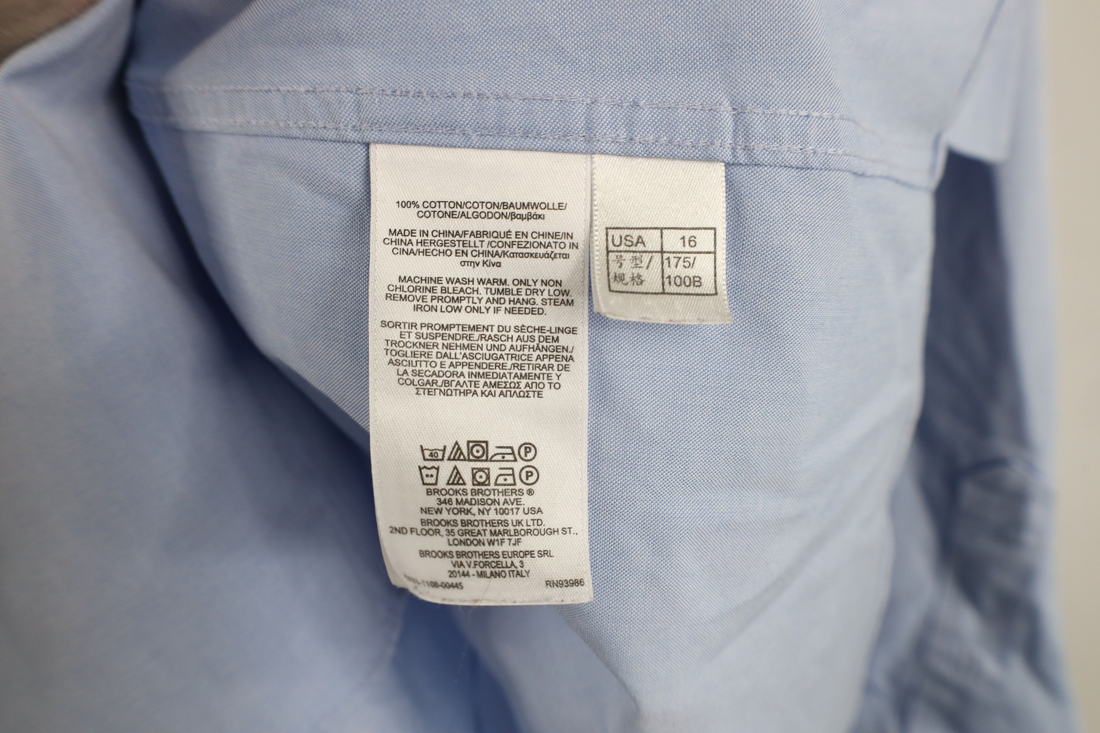 Brooks Brothers × Vintage Vintage 90s Brooks Brothers Cotton Button Down Shirt Size US M / EU 48-50 / 2 - 12 Thumbnail