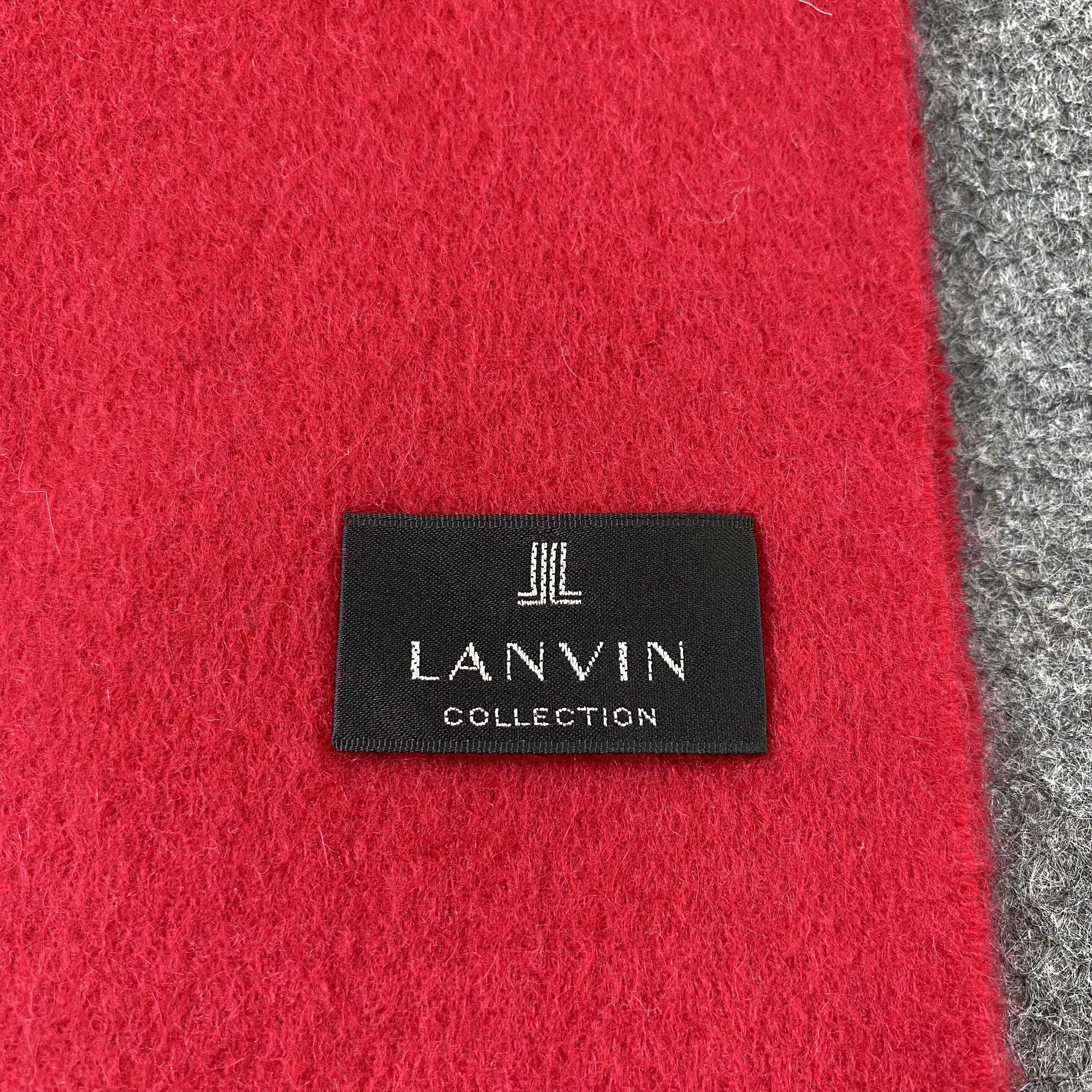 Lanvin × Vintage Lanvin Cashmere Muffler / Scarf / Neckwear -T1526 Size ONE SIZE - 5 Thumbnail