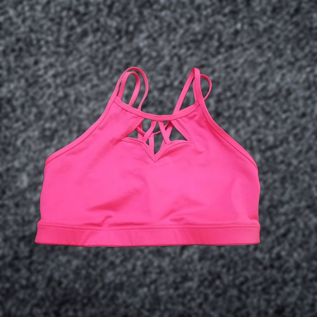 Pinko VINTAGE PINK Victoria's Secret Sports Bra Women L Pink Solid Logo Racerback Activewear Size ONE SIZE - 1 Thumbnail