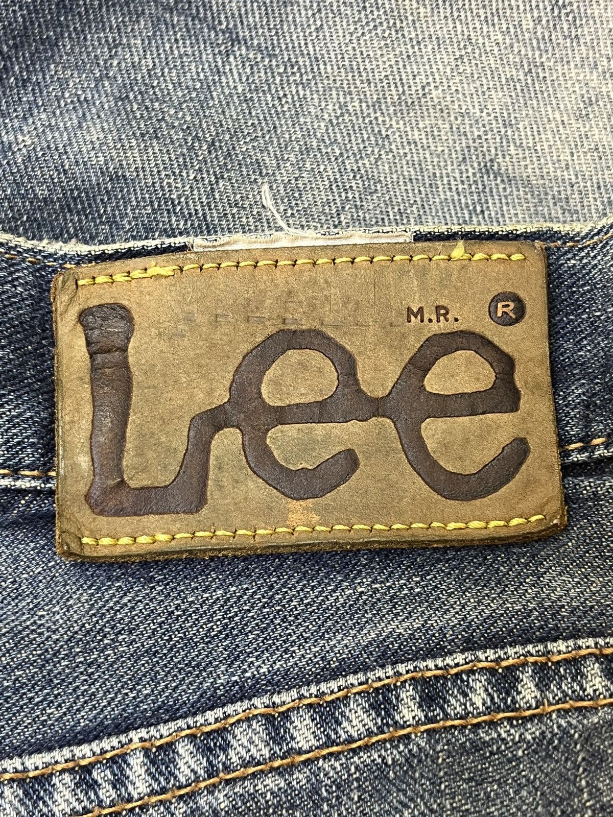 Lee VINTAGE LEE RIDERS REPRO 50s RIPPED HALF SELVEDGE DENIM Size US 35 - 22 Thumbnail