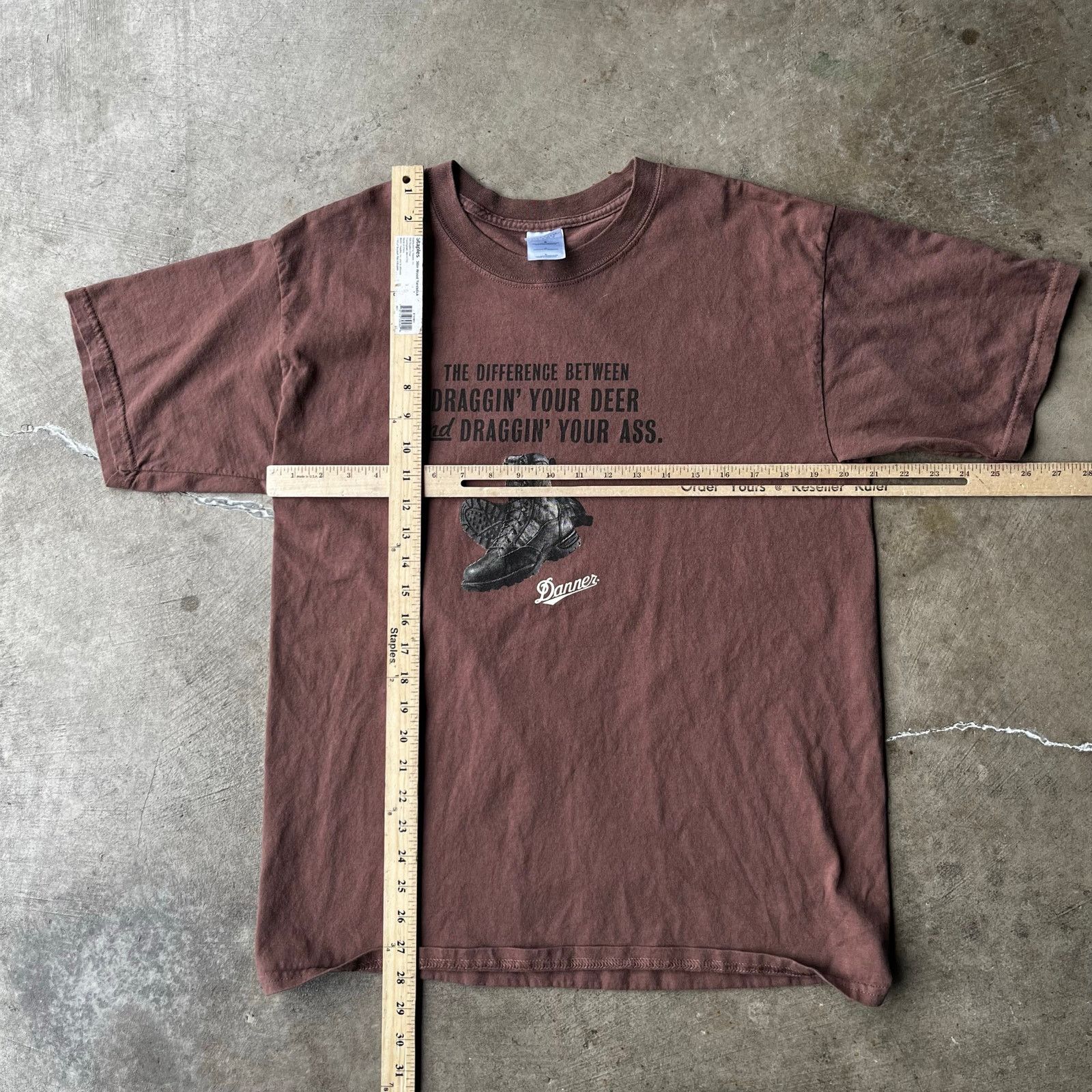 Vintage VINTAGE DANNERS PROMO ADVERTISEMENT TEE SHIRT LARGE BROWN Size US L / EU 52-54 / 3 - 5 Thumbnail