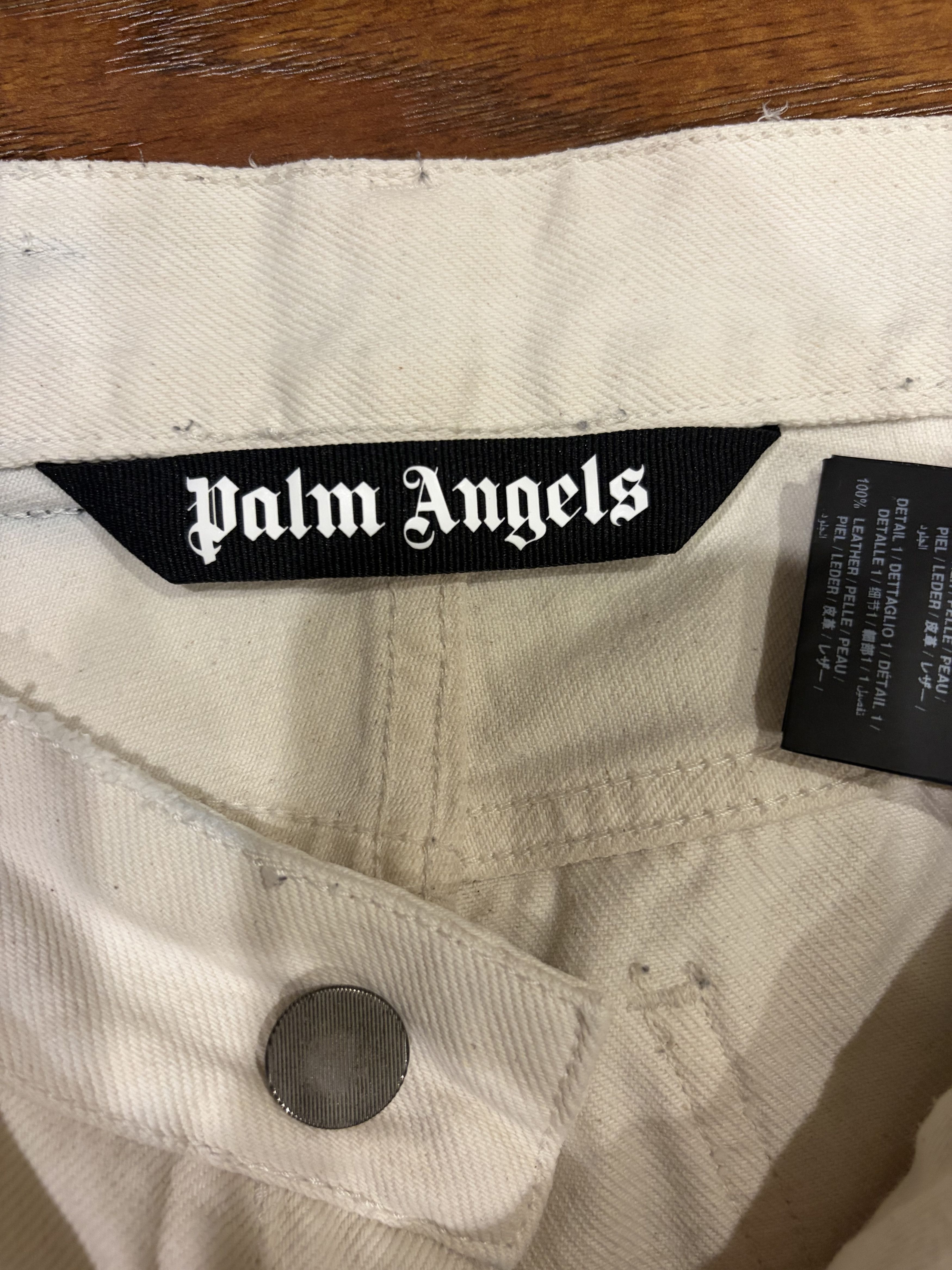 Palm Angels Palm Angels White Logo Patch Jeans Size US 31 - 5 Thumbnail