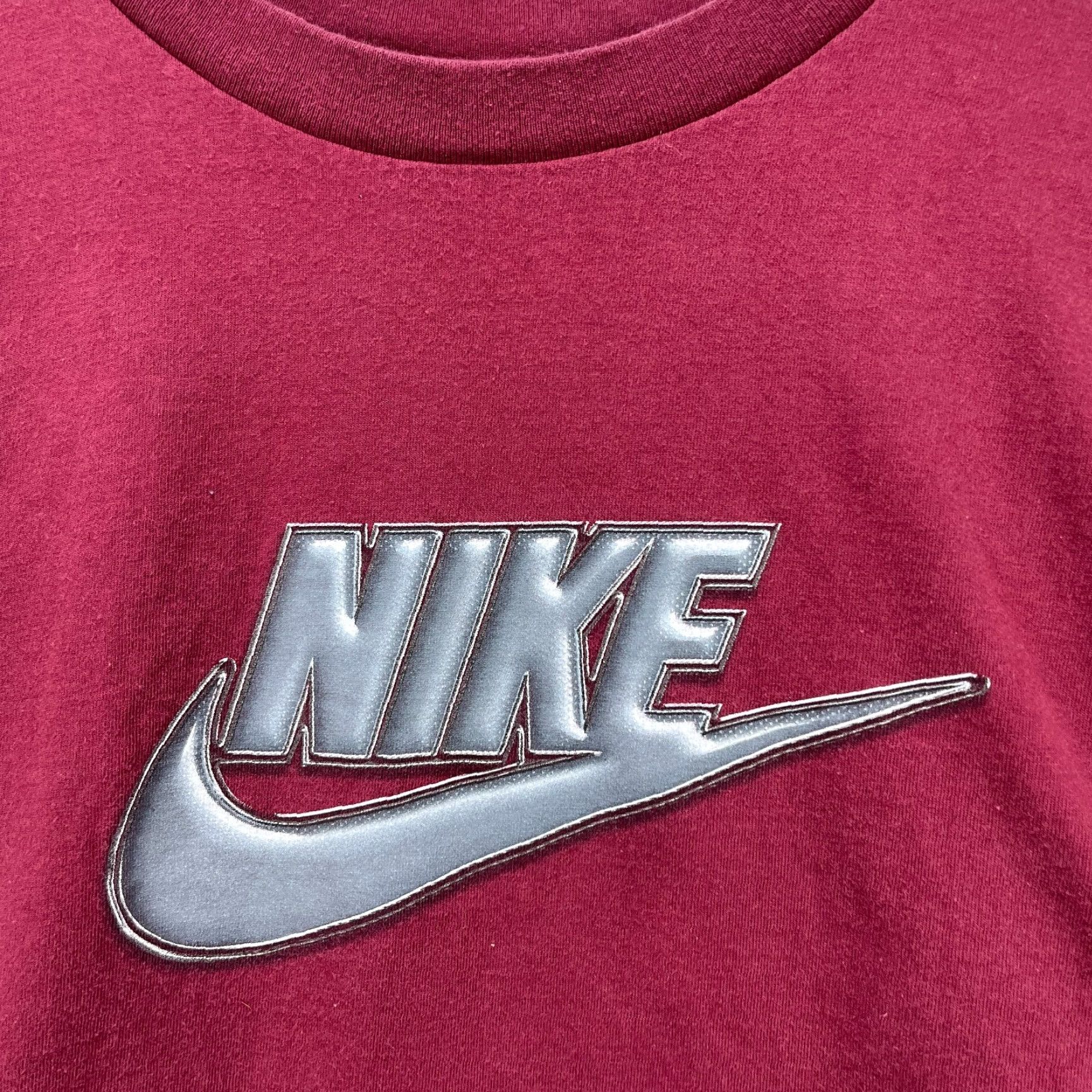 Nike VINTAGE Nike 3D Logo Long Sleeve Shirt 2XL Mens 90s Red Swoosh Size US XXL / EU 58 / 5 - 2 Thumbnail