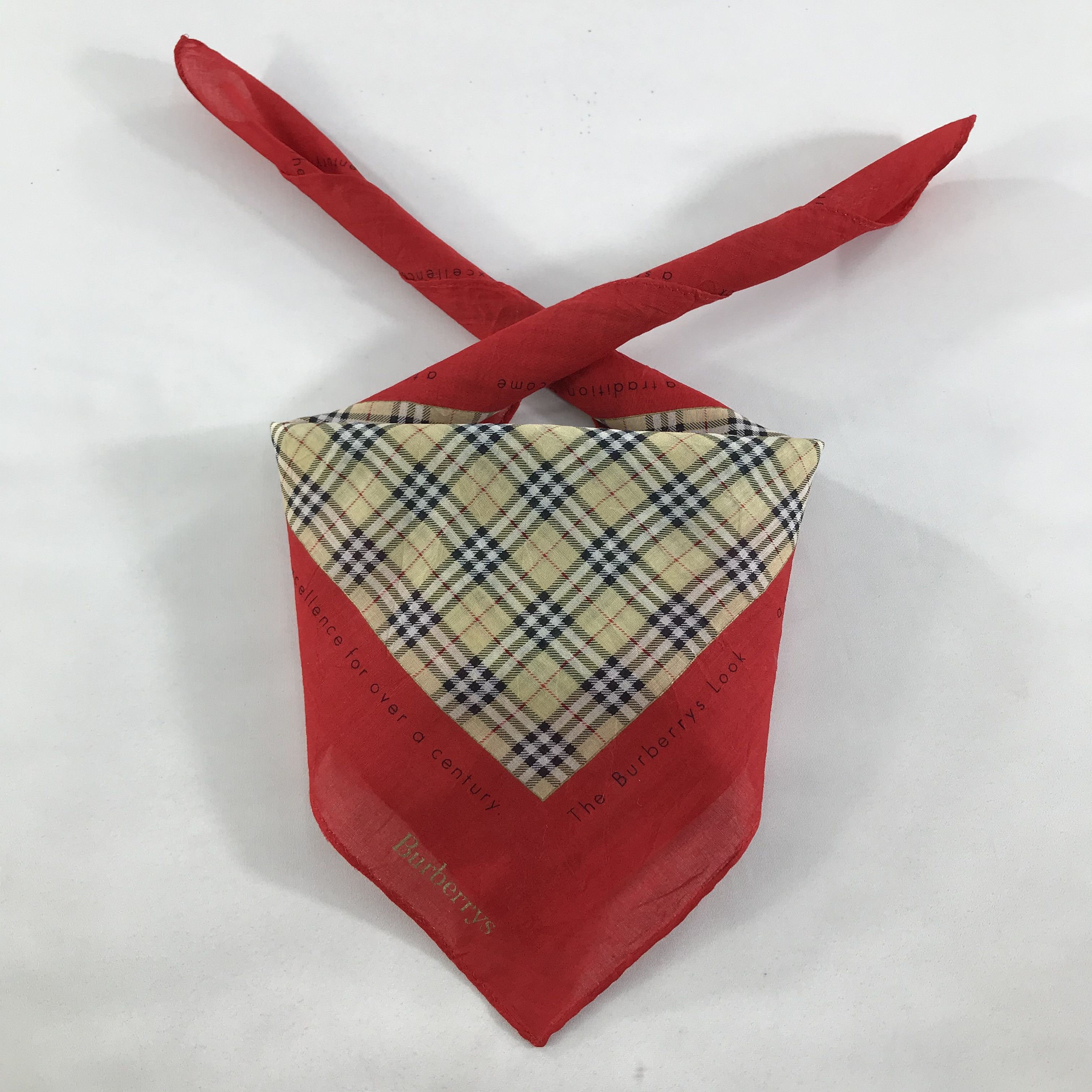 Burberry × Vintage Burberry Bandana / Handkerchief / Neckerchief - S1471 Size ONE SIZE - 3 Thumbnail