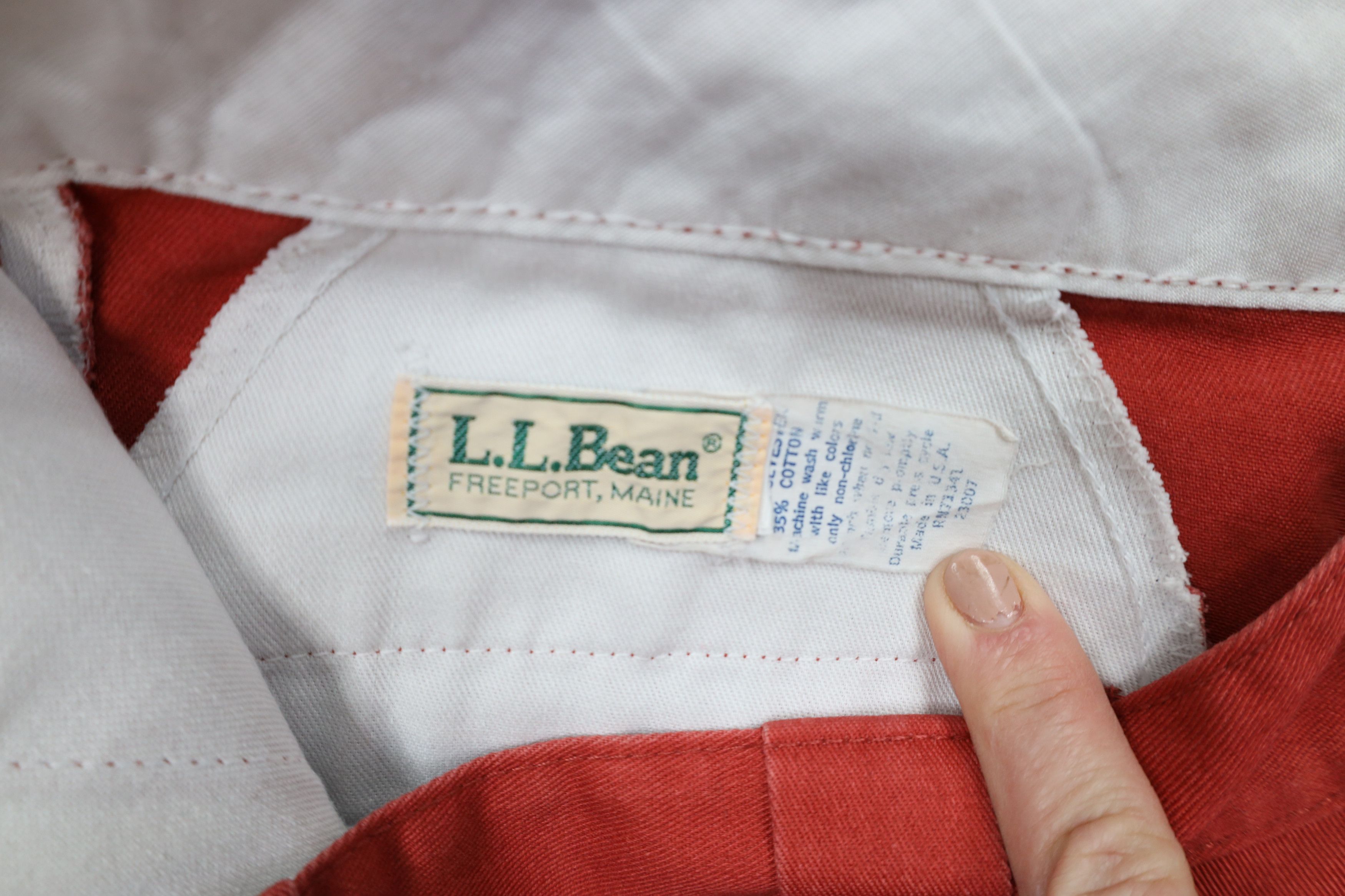 L.L. Bean × Vintage Vintage 90s LL Bean Above Knee Chino Shorts Cotton Red USA Size US 32 / EU 48 - 4 Thumbnail