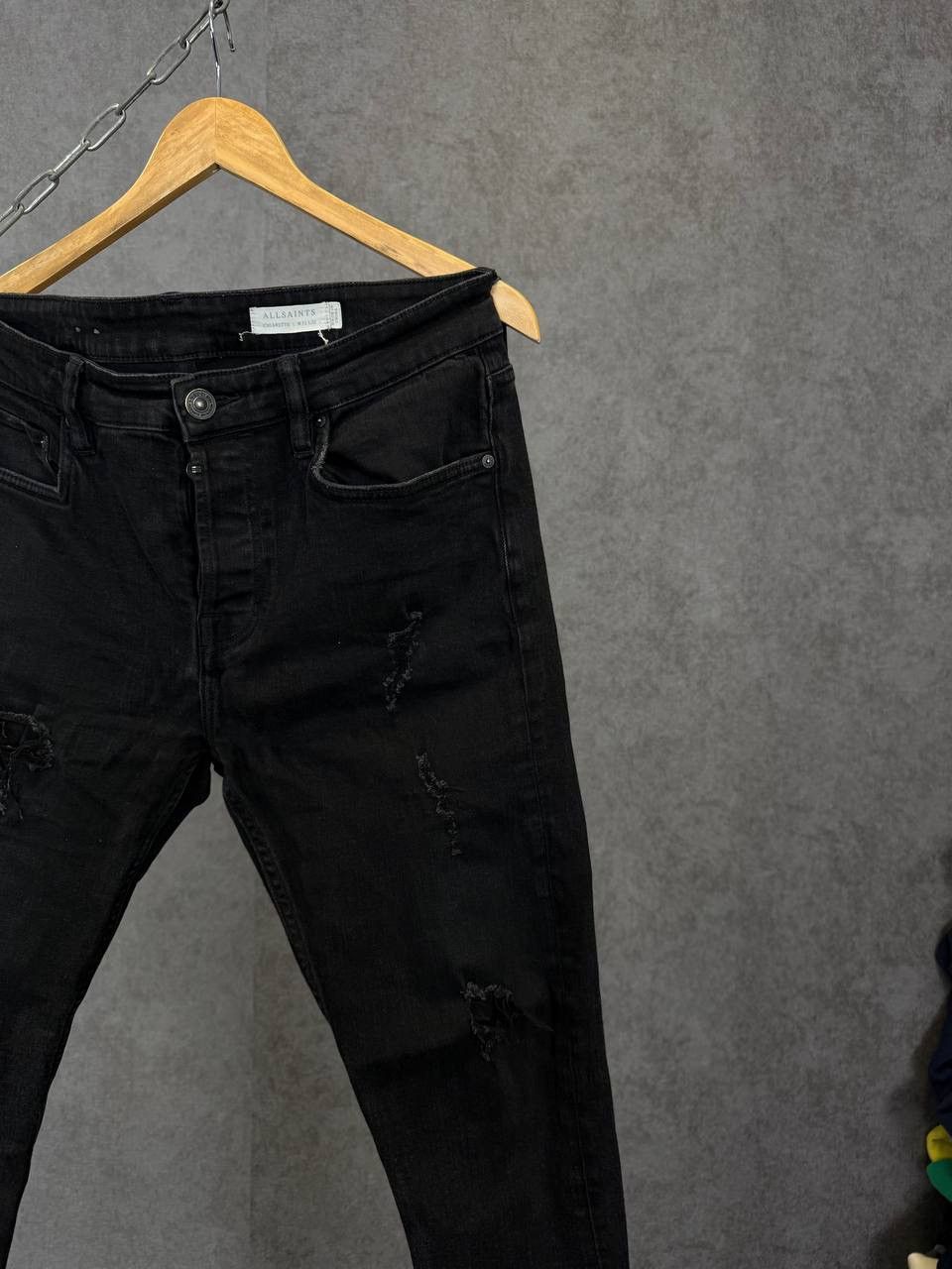 Allsaints Allsaints designer cigarette distressed denim jeans Size US 32 / EU 48 - 2 Thumbnail