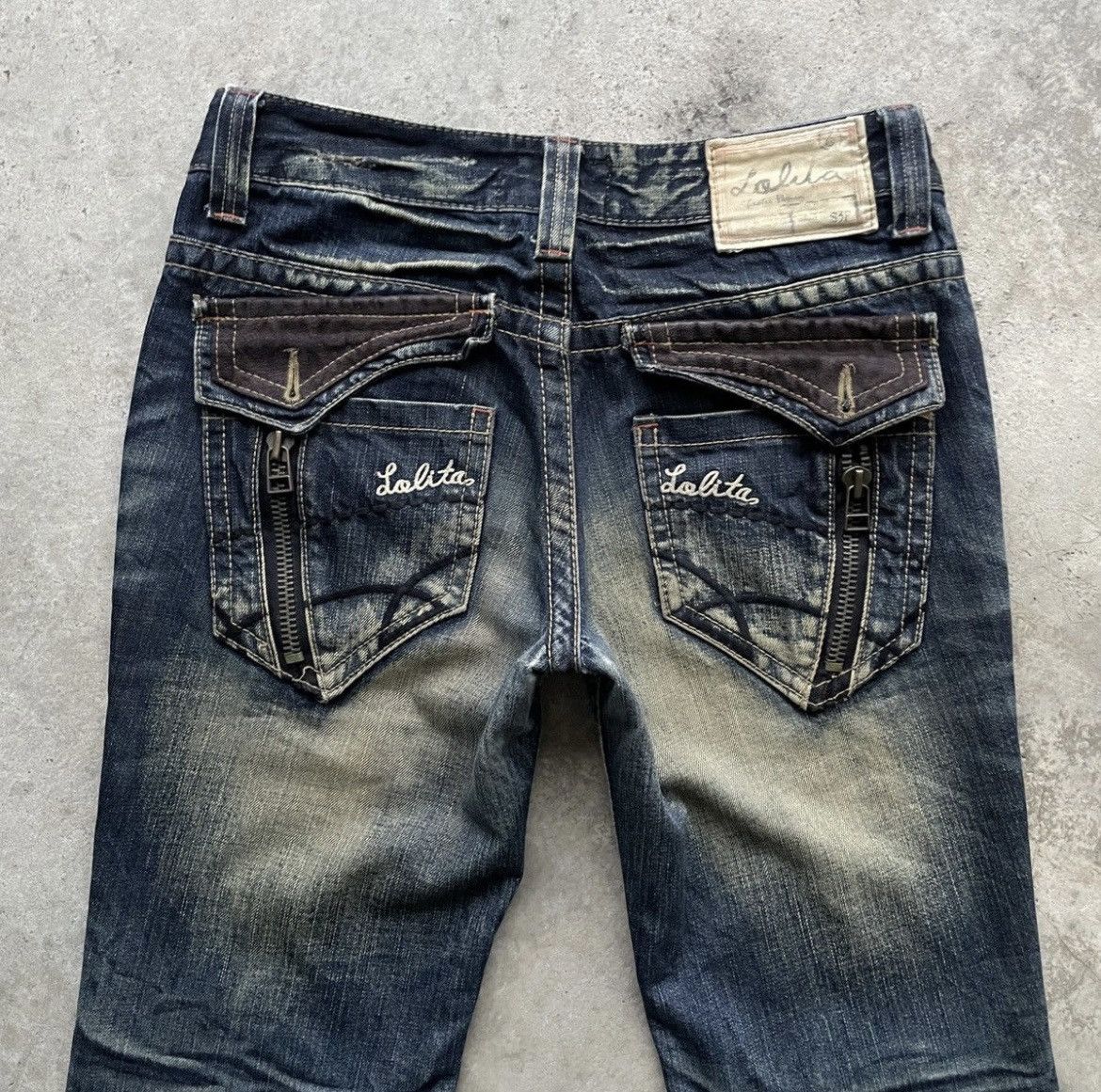 Japanese Brand ❗️NEED GONE❗️Vintage Lolita Flare Faded Denim Jeans Size US 30 / EU 46 - 6 Thumbnail
