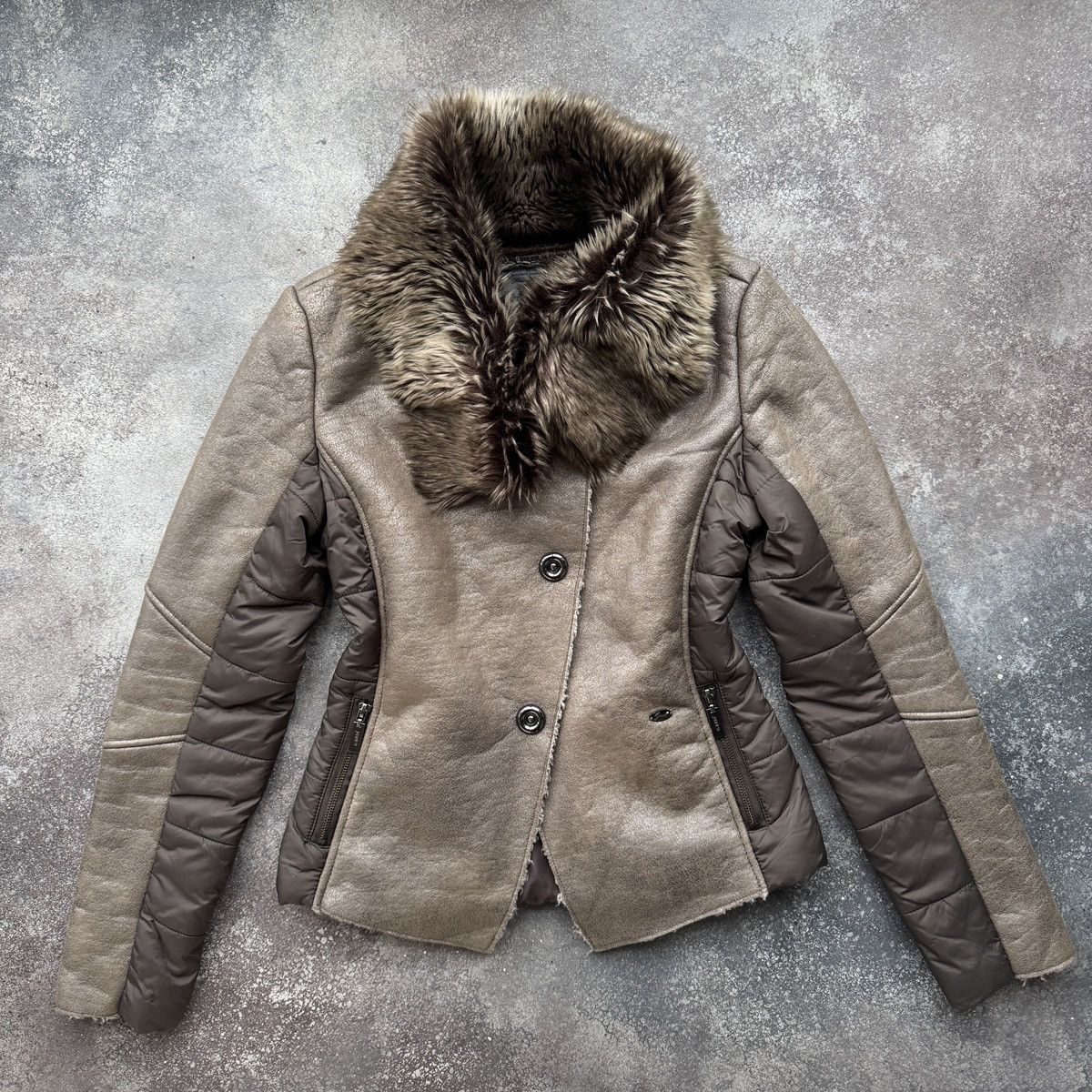 Hysteric Glamour 2000’s Vintage Y2K Faux Fur Sheepskin Winter Jacket Size M / US 6-8 / IT 42-44 - 2 Thumbnail