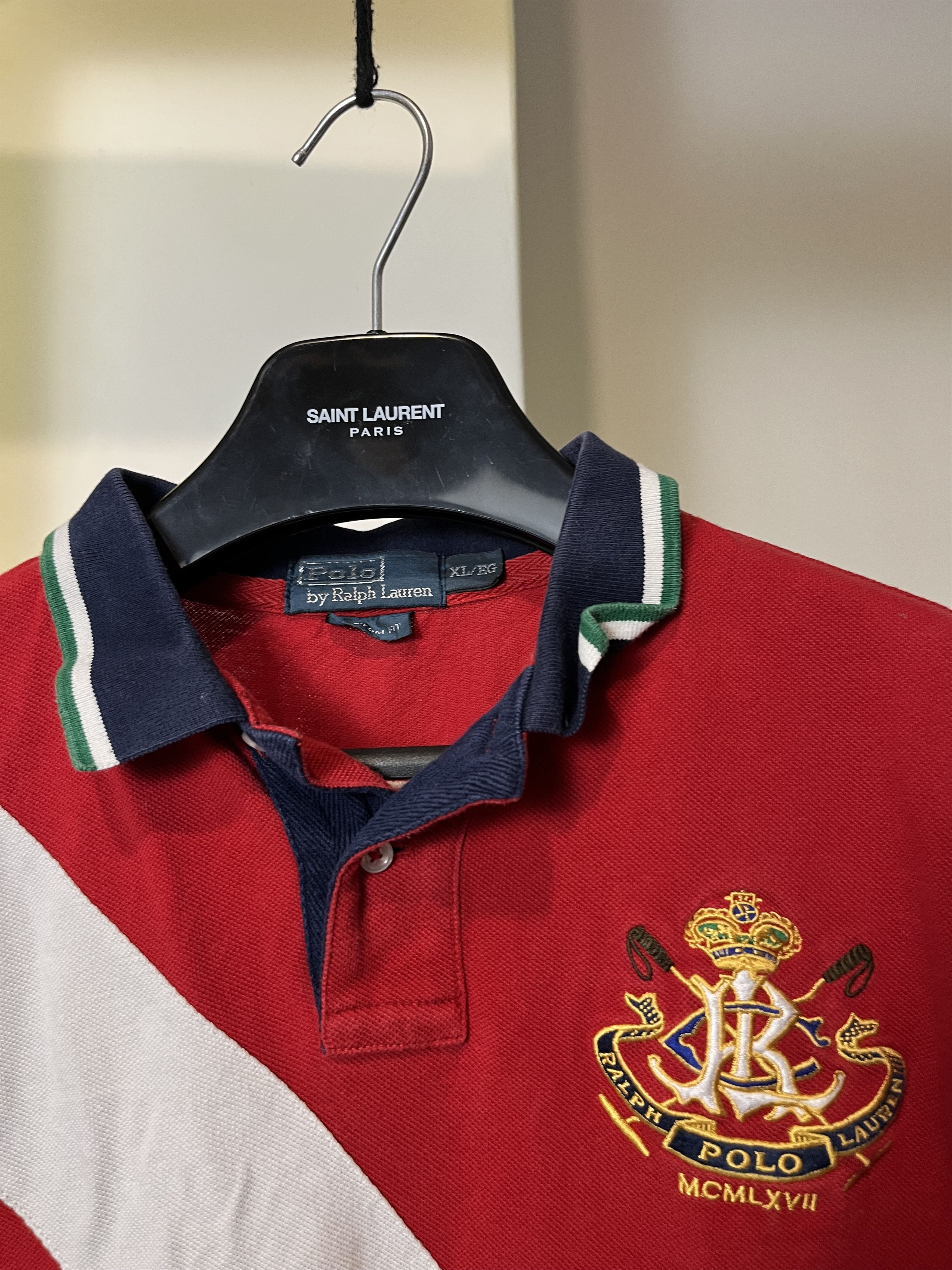 Polo Ralph Lauren × Ralph Lauren × Vintage Polo Ralph Lauren Rugby Polo Tee Size US XL / EU 56 / 4 - 4 Thumbnail