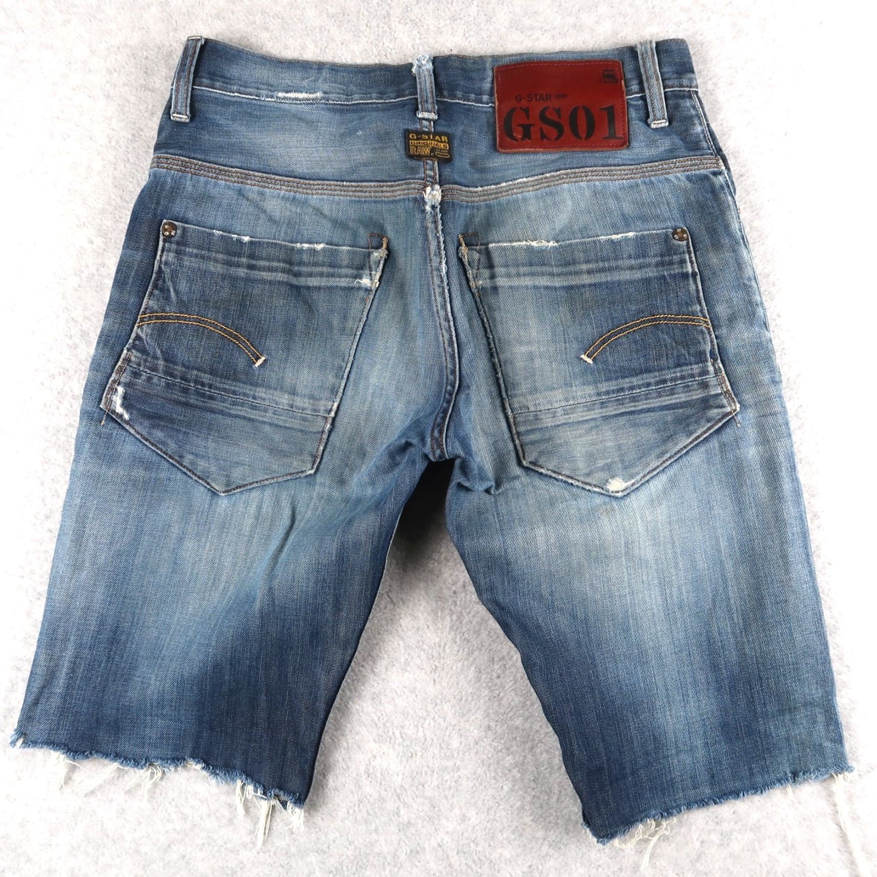 G-Star G Star RAW Jeans Men 30 Blue Radar Tapered Denim Shorts Button Fly Slim 5-Pocket Graphic Logo M adi Biker Grunge Size US 30 / EU 46 - 2 Thumbnail