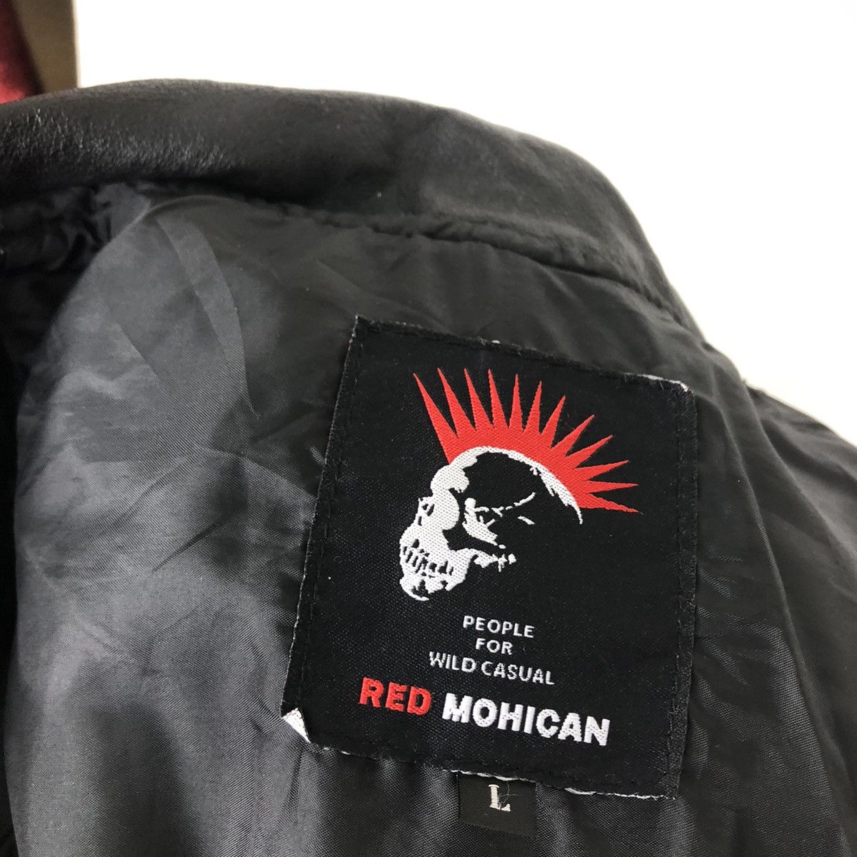 Japanese Brand 🔥VINTAGE BIKER DOUBLE BREAST LEATHER JACKET RED MOHICAN Size US L / EU 52-54 / 3 - 14 Thumbnail