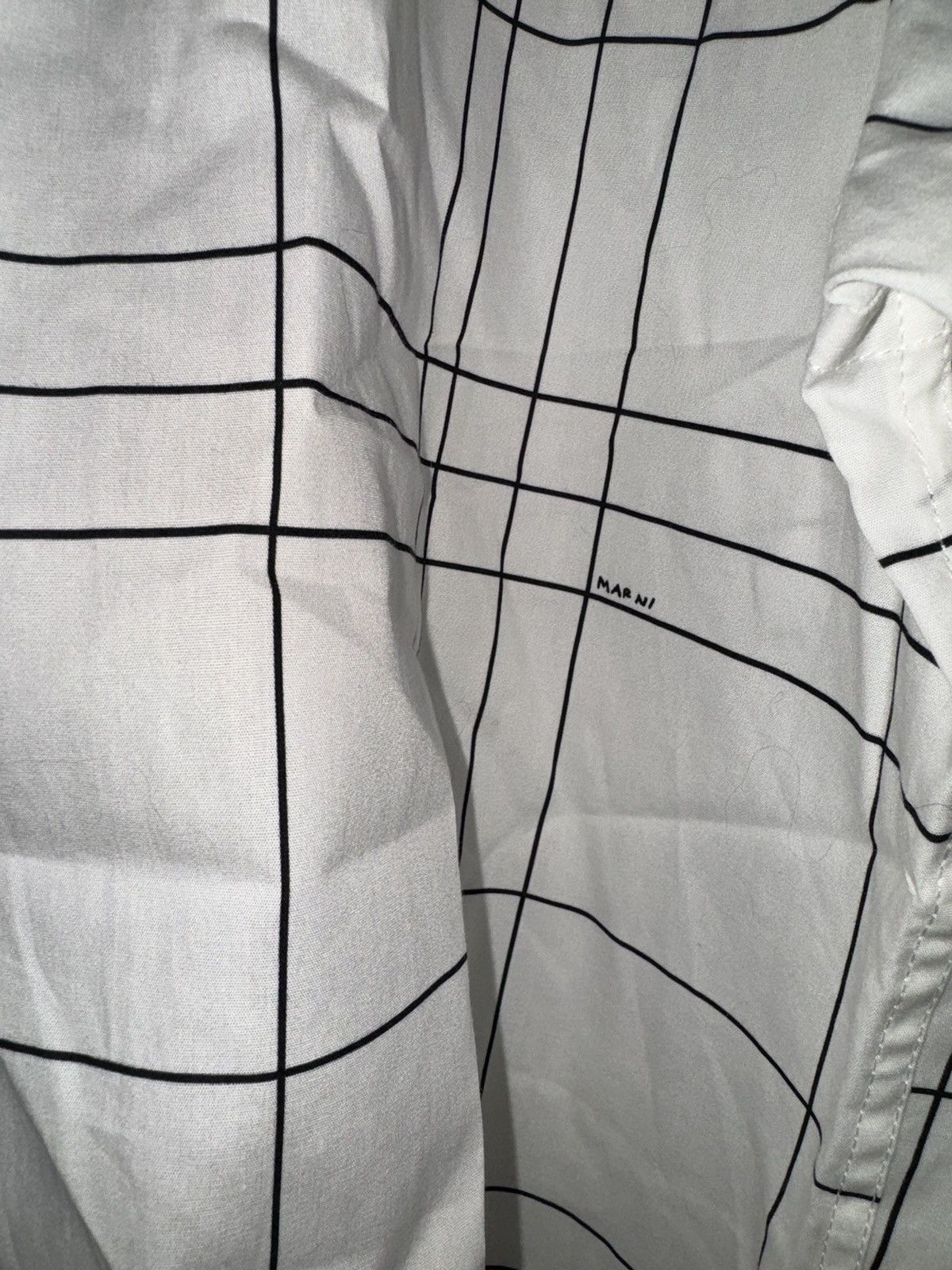 Marni Marni Thin Check Poplin Shirt Blue/white Long Sleeve 50 Size US M / EU 48-50 / 2 - 4 Thumbnail