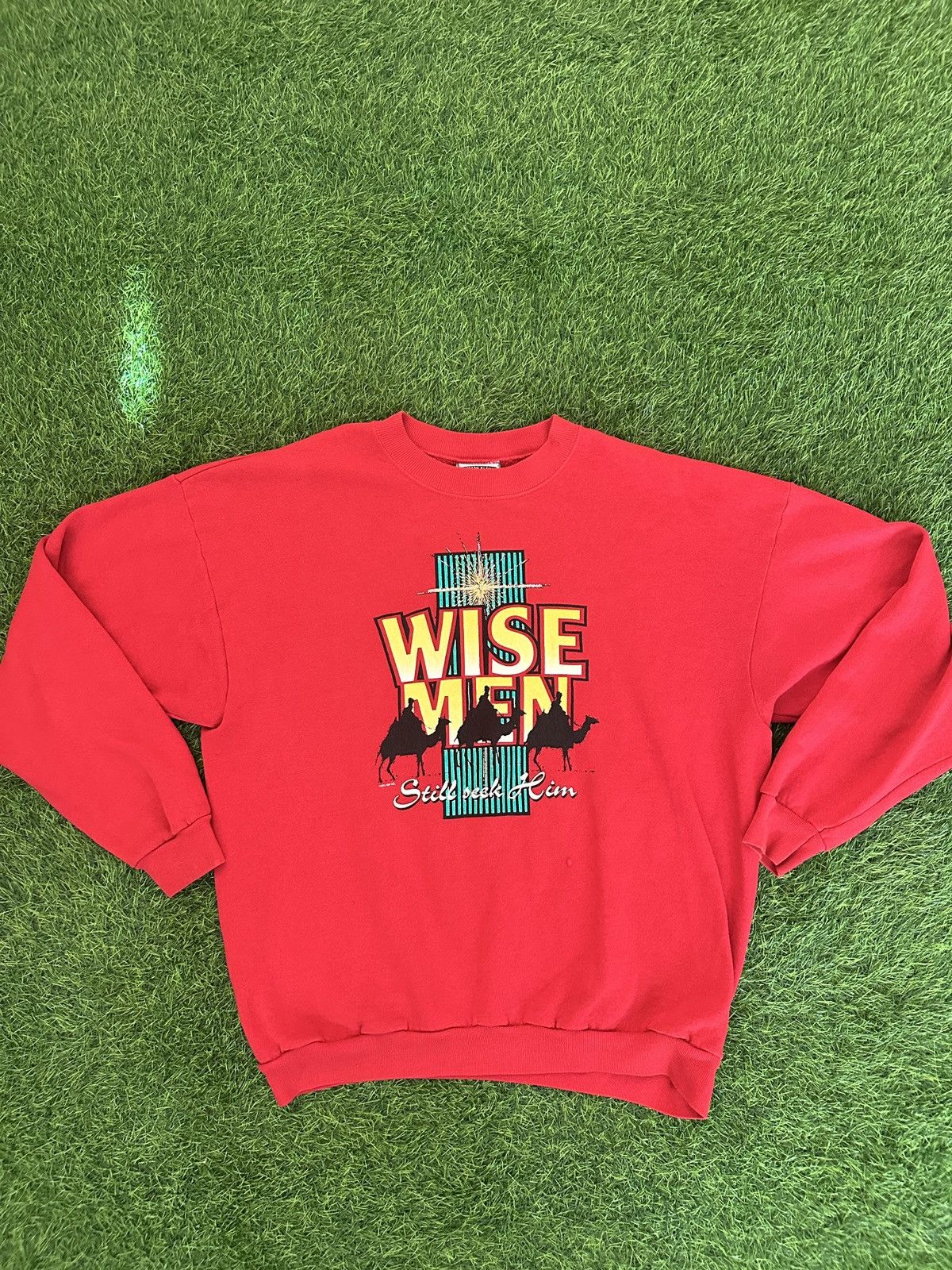 Other Vintage god jesus 90s wise men still seek him crewneck XL Size US XL / EU 56 / 4 - 1 Thumbnail