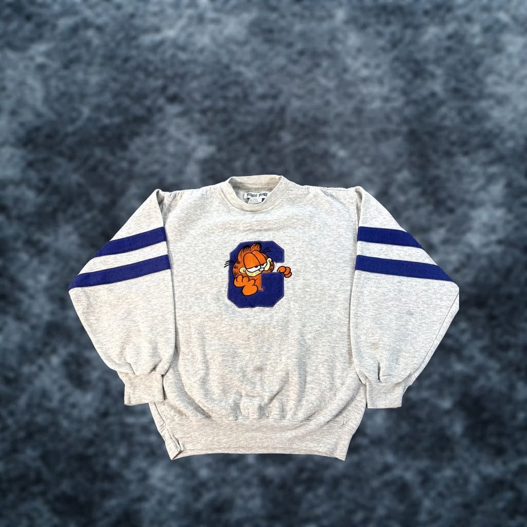 Vintage VINTAGE Tune Time Sweatshirt Stripe Embroidered 90s Mens M White Crew Neck Pullover Fleece Size US M / EU 48-50 / 2 - 1 Thumbnail