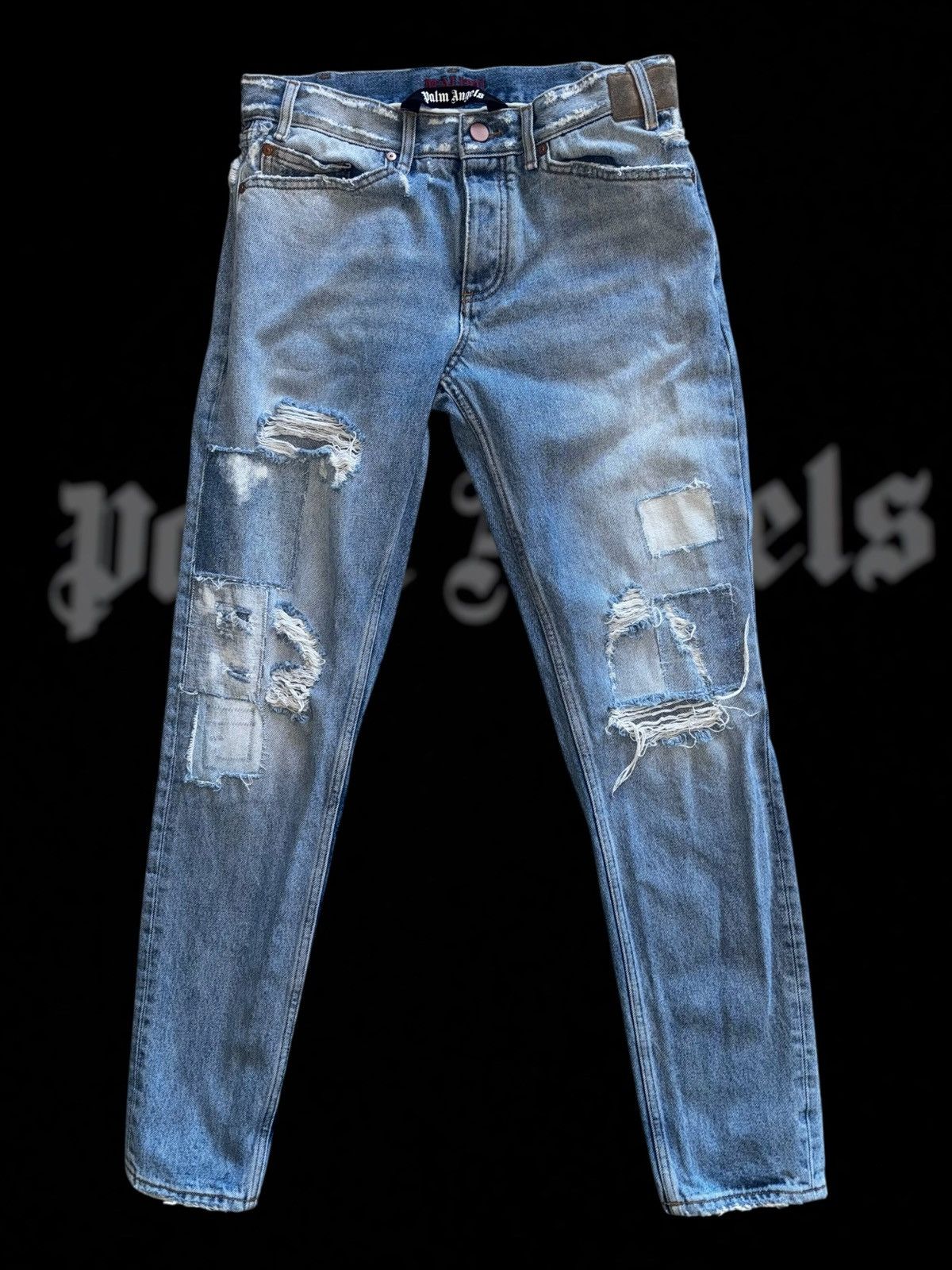 Palm Angels Palm Angels malibu Distressed Blue Denim Jeans Size 32 Size US 32 / EU 48 - 1 Thumbnail