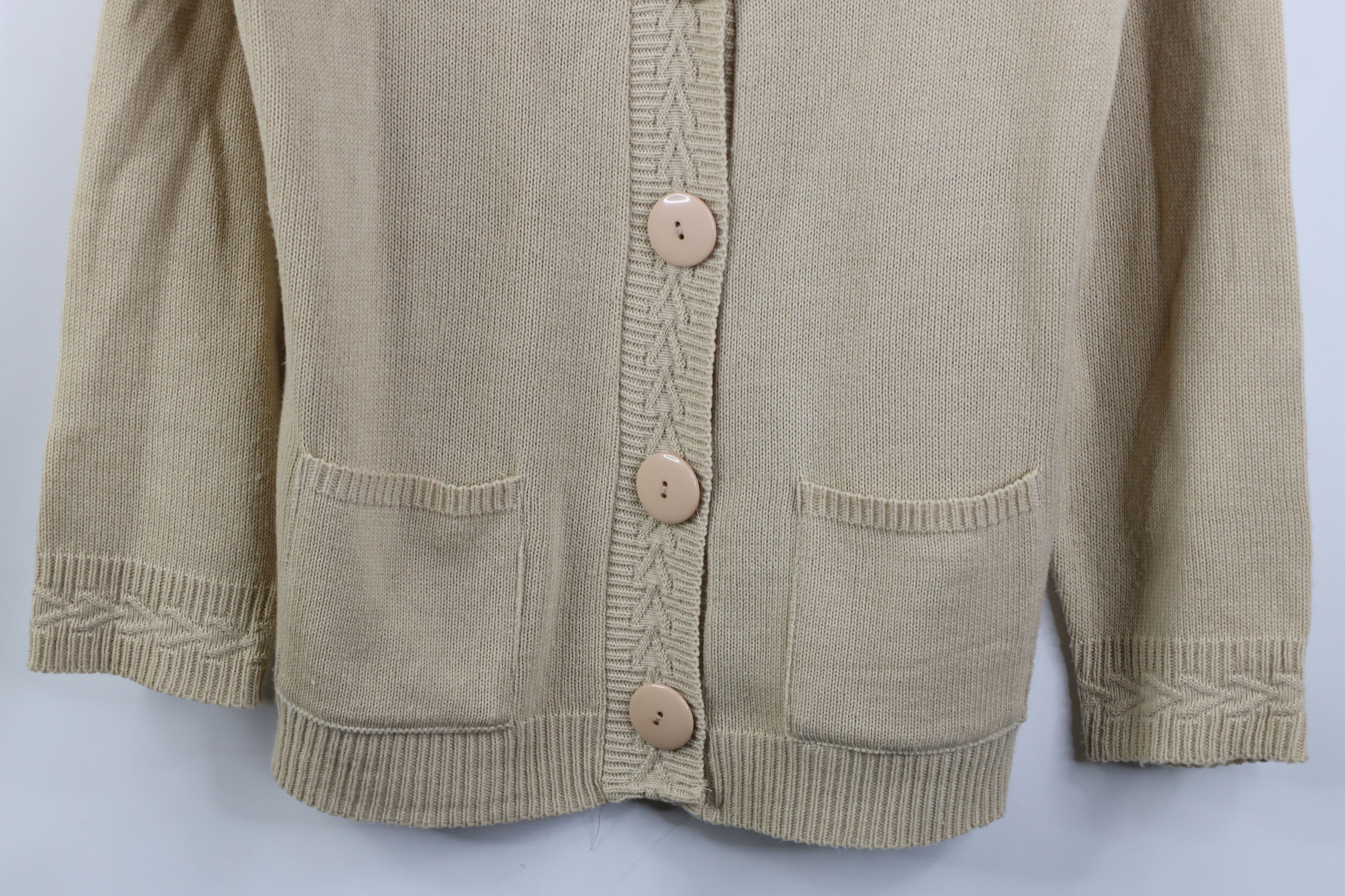 Vintage Vintage 90s Streetwear Knit Big Button Cardigan Sweater US Size L / US 10 / IT 46 - 3 Thumbnail