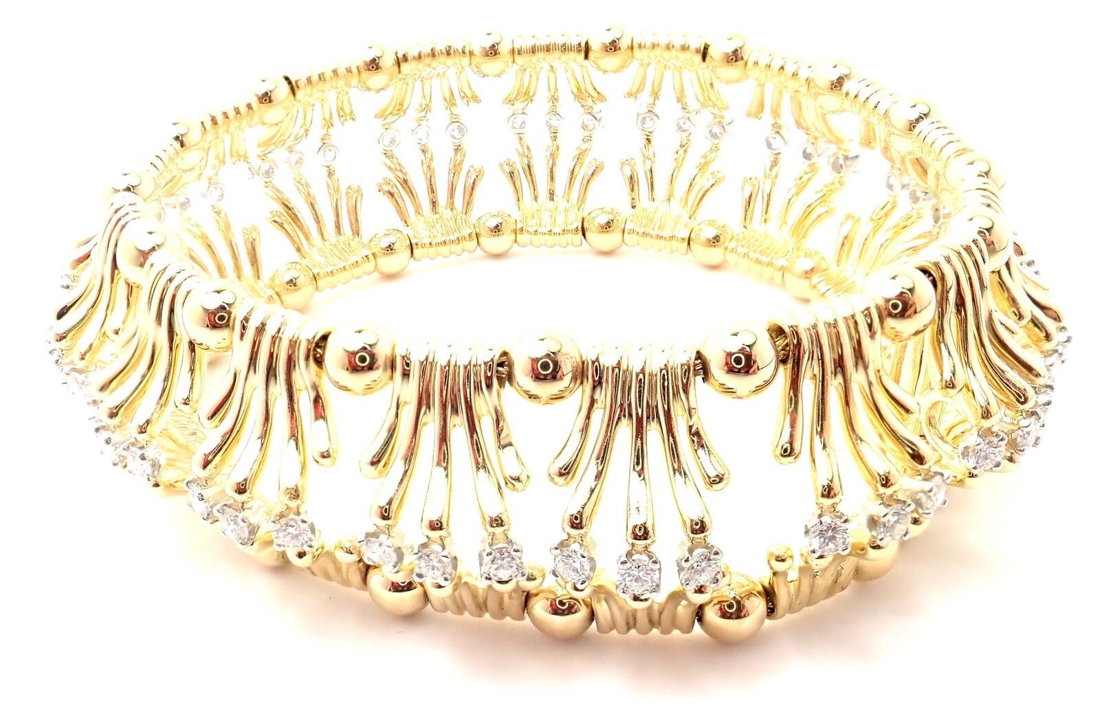 Tiffany & Co Schlumberger Yellow Gold Diamond Link Bracelet