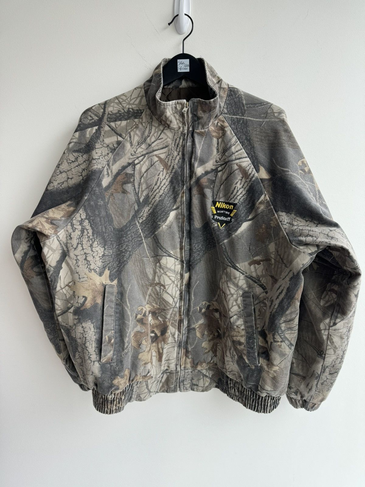 image of Nikon x Realtree Vintage Realtree Faded Bomber Jacket Oversized Distressed, Men's (Size XL)