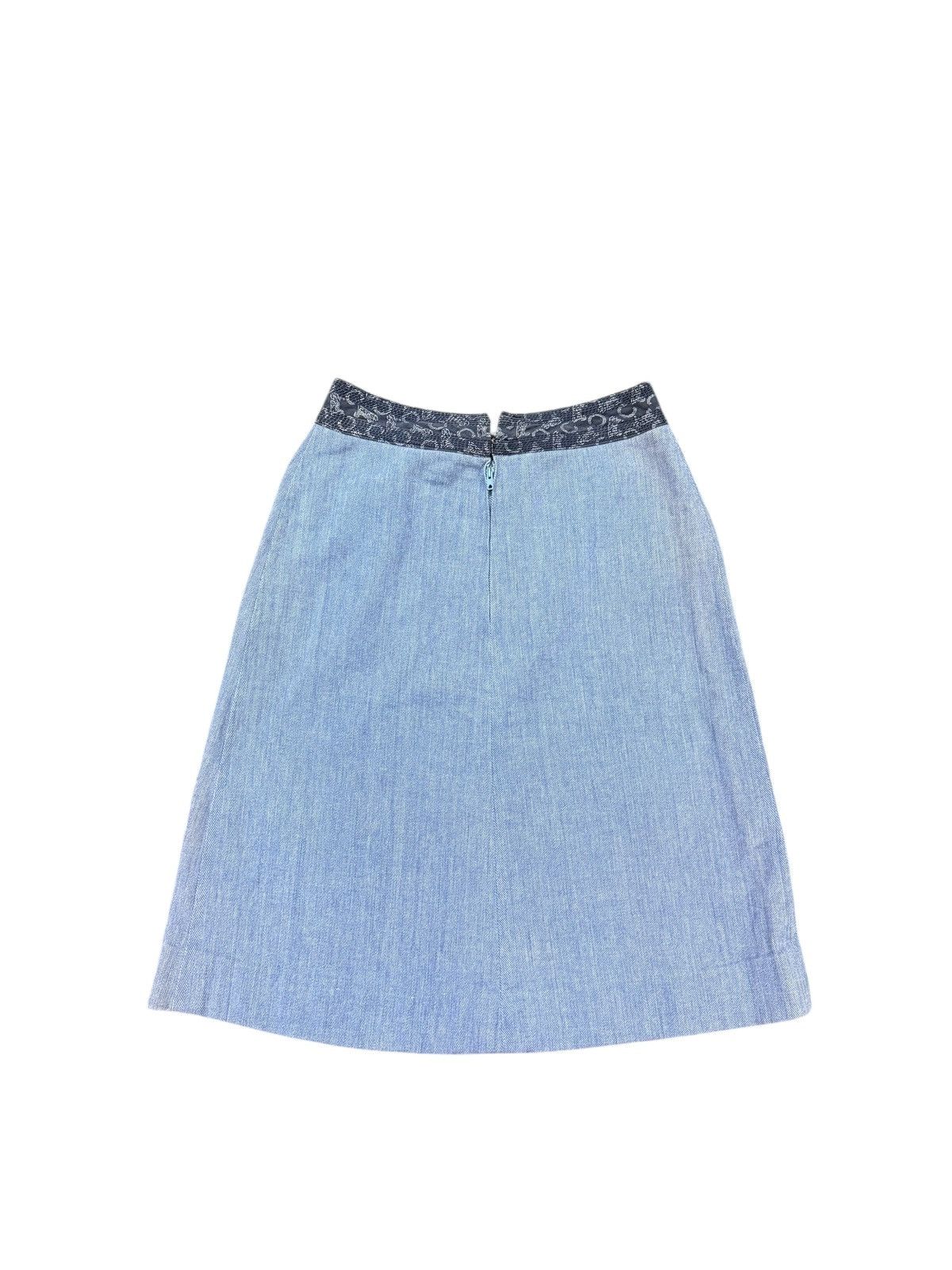 Celine RARE VINTAGE CELINE DENIM SKIRT Size 26" / US 2 / IT 38 - 3 Thumbnail