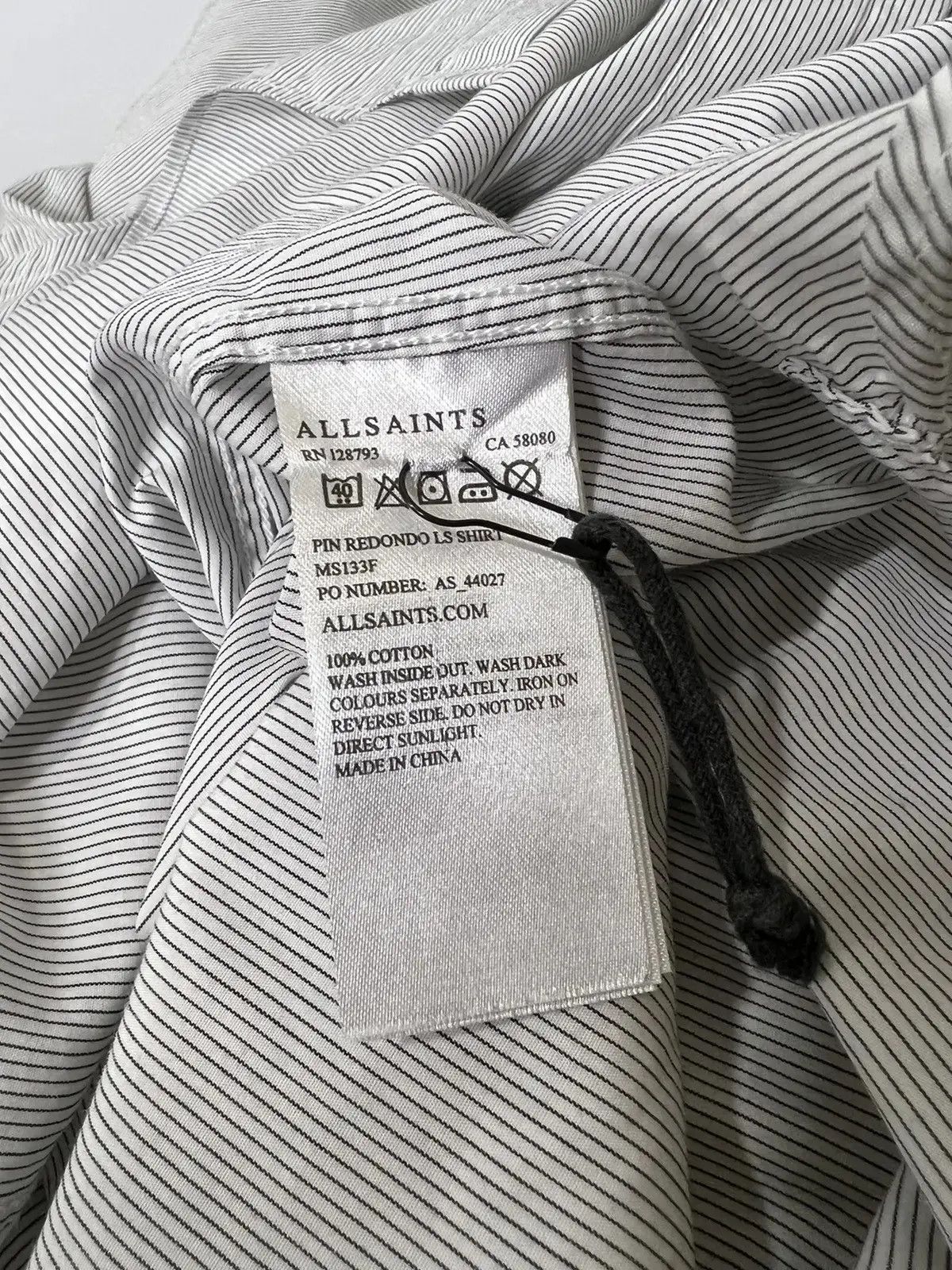 Allsaints × Designer × Japanese Brand All Saints Pin Redondo LS Shirt Size US XL / EU 56 / 4 - 4 Thumbnail