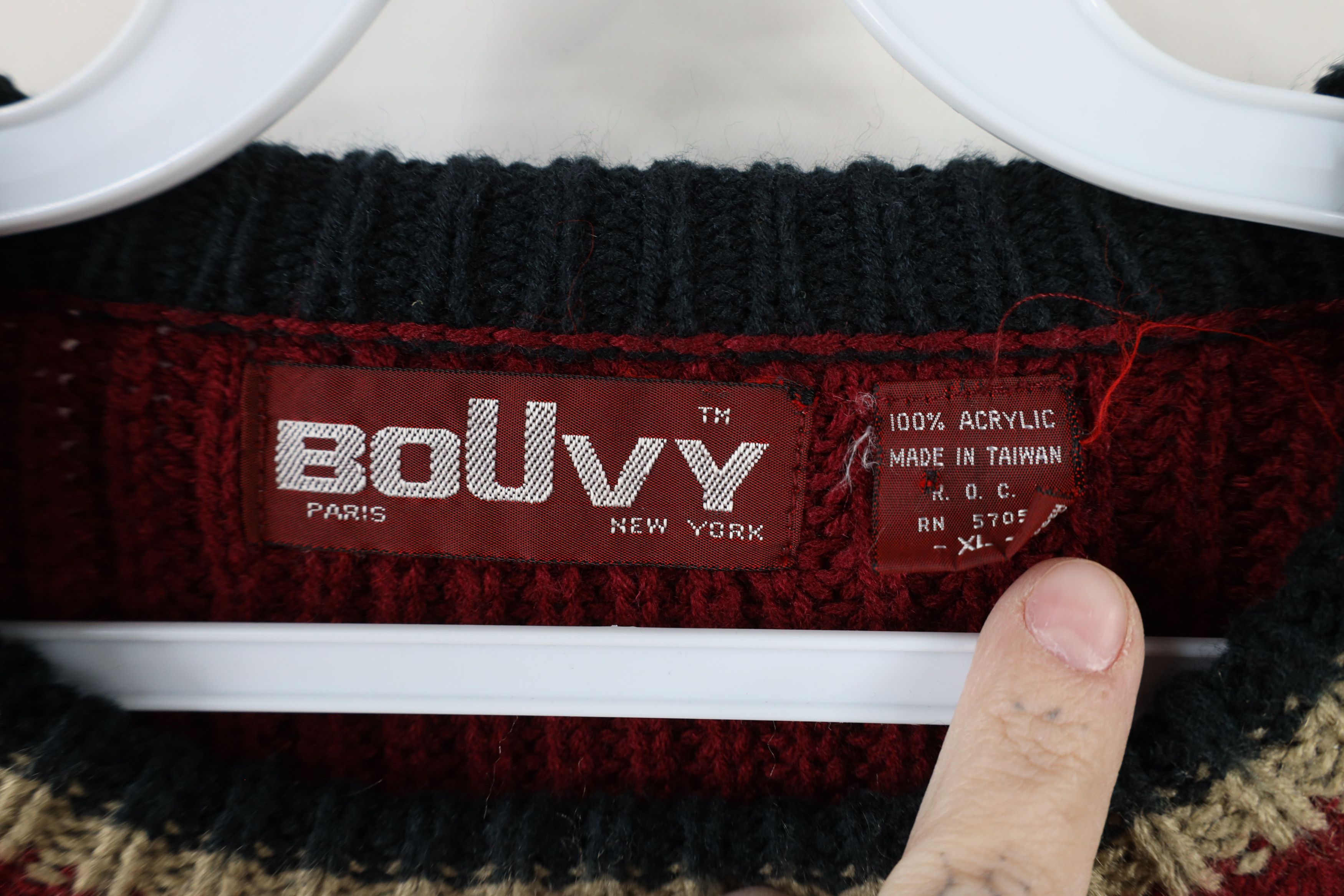 Vintage Vintage 90s Streetwear Block Chunky Ribbed Knit Sweater Size XL / US 12-14 / IT 48-50 - 4 Thumbnail