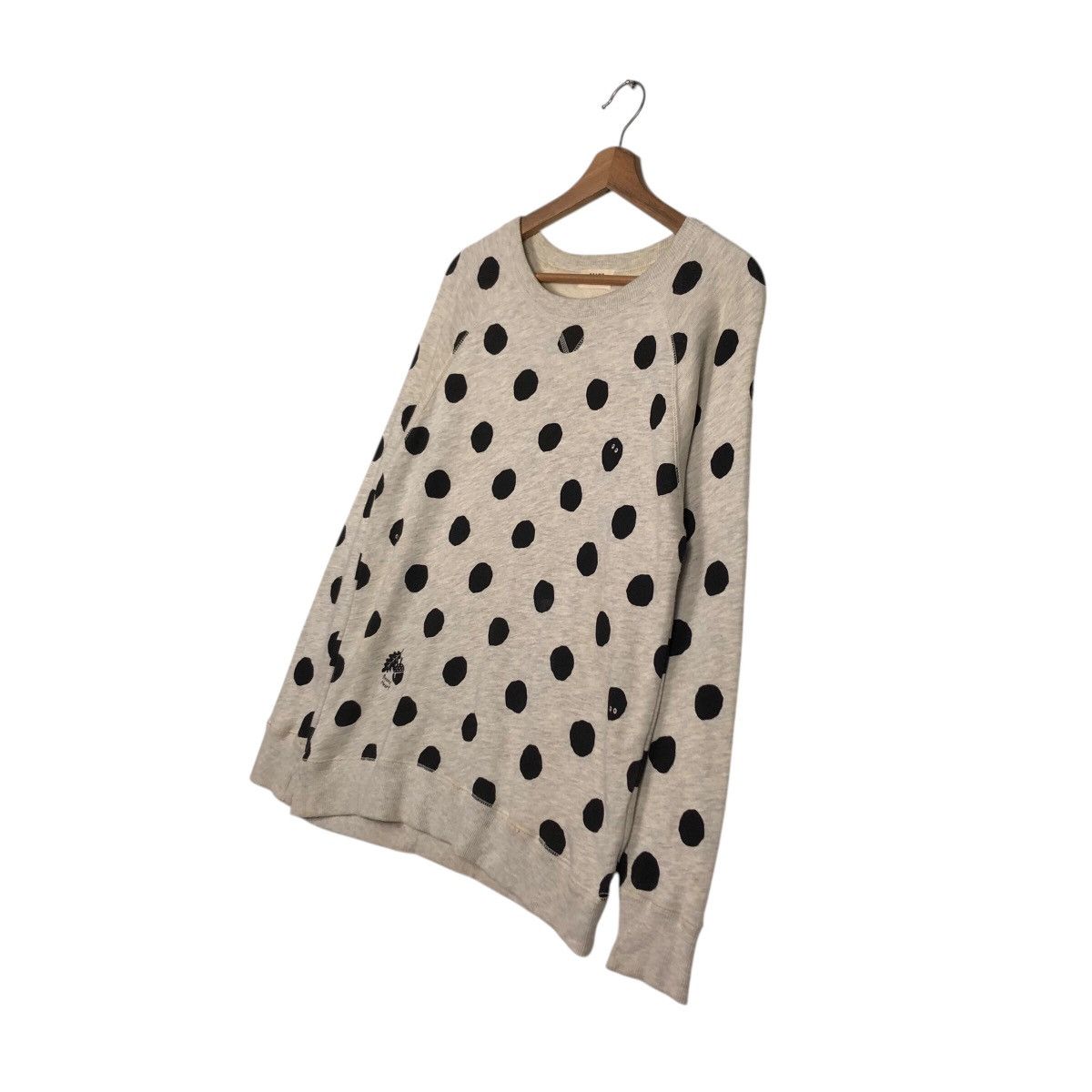 Japanese Brand BEAMS HEART Polka Dot Crewneck Sweatshirt Issey Miyake Size US M / EU 48-50 / 2 - 3 Thumbnail