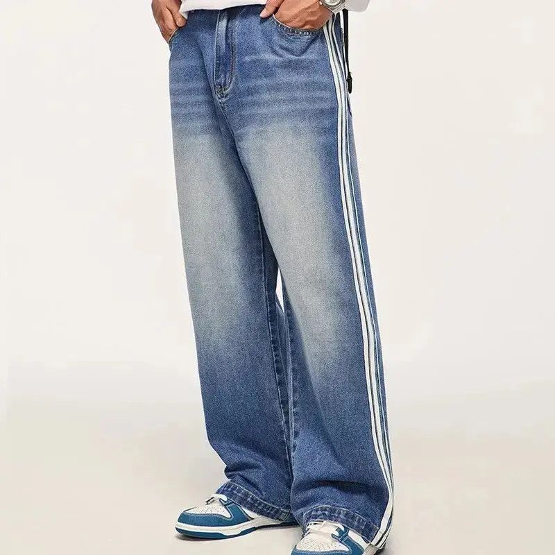 Japanese Brand Men Classic Washed Wide Leg Jean Size US 32 / EU 48 - 2 Thumbnail
