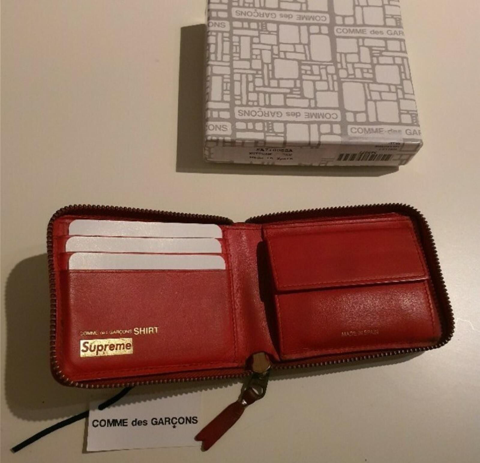 Supreme SS14 Supreme x Comme Des Garcons Polka dot wallet red CDG