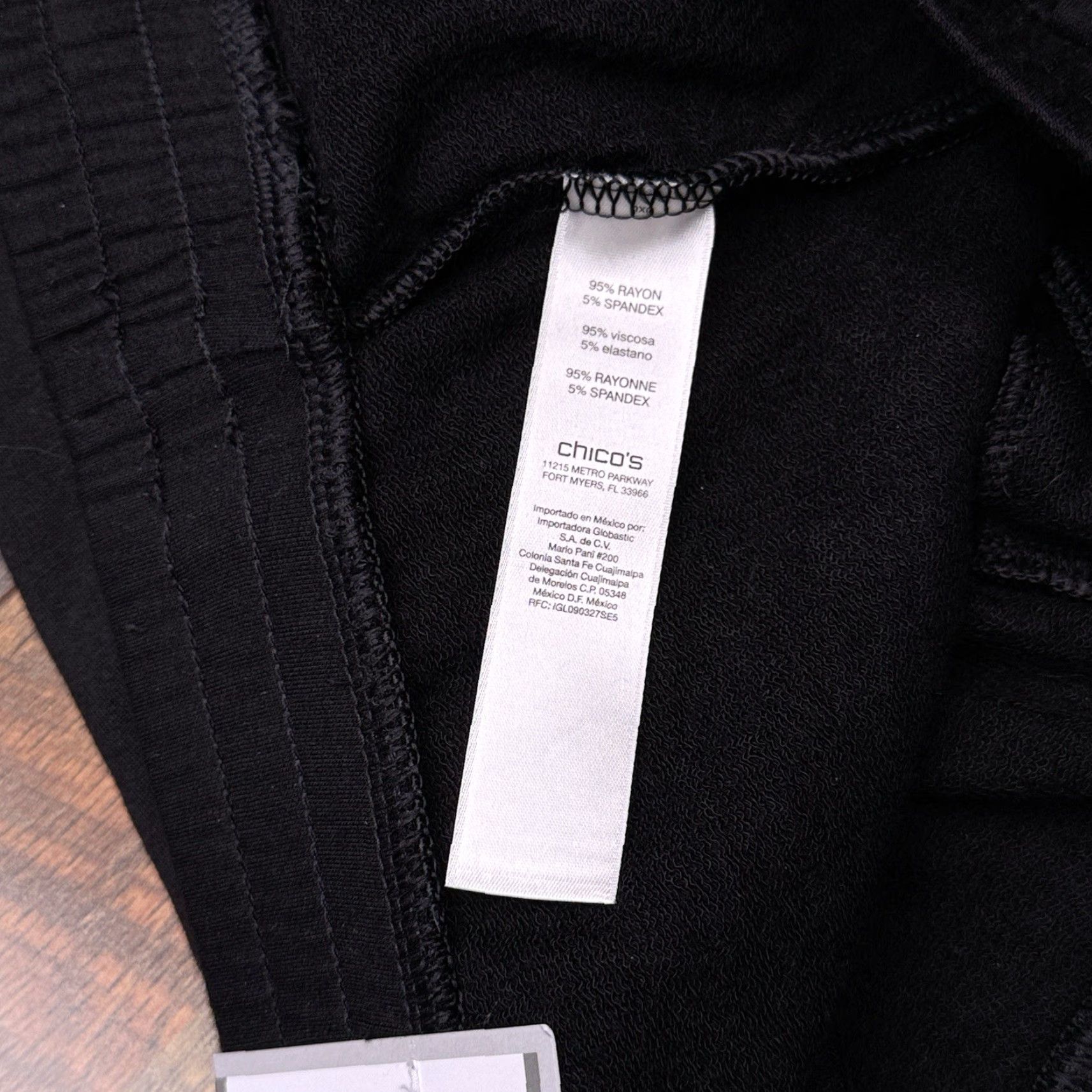 Vintage Zenergy Black Womens Pants Ankle Stretch Zip Pocket High Rise 2 Relaxed Straight City Size 26" / US 2 / IT 38 - 6 Thumbnail