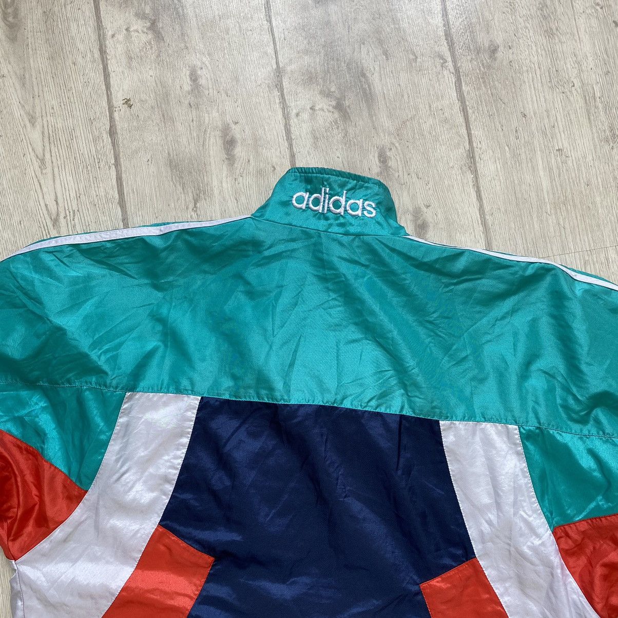 Adidas Vintage 90s Adidas Nylon track jacket Suit distressed Size US M / EU 48-50 / 2 - 10 Thumbnail