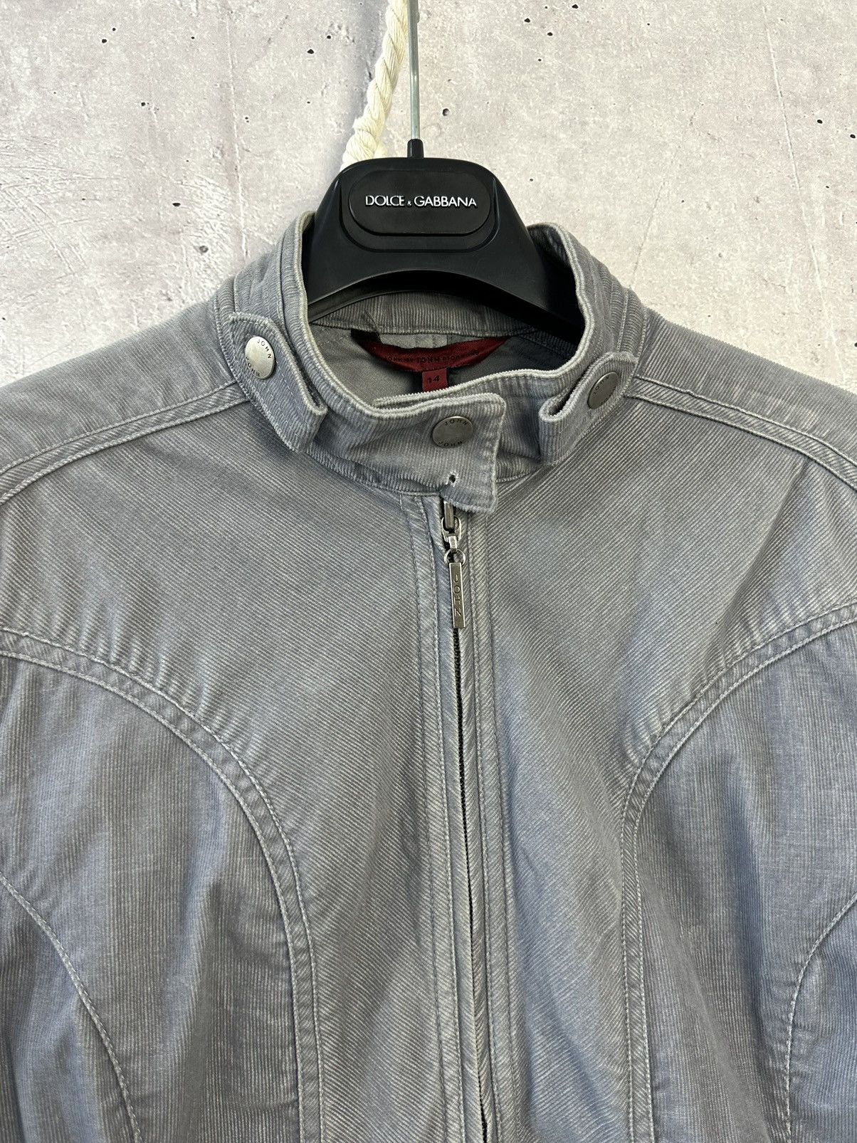 John Richmond × Vintage Vintage John Richmond Corduroy Grey Jacket Size L / US 10 / IT 46 - 5 Thumbnail